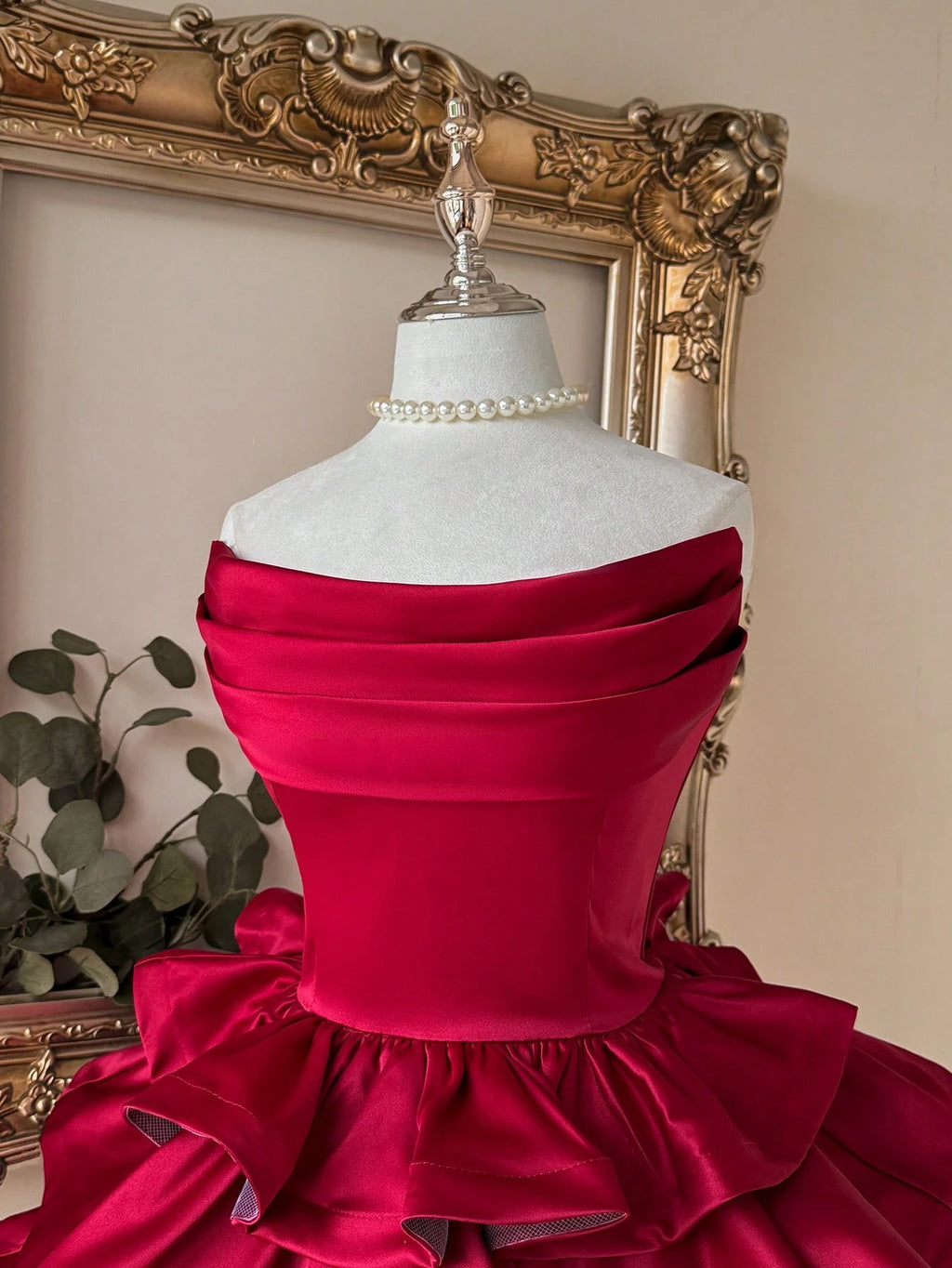 Lovelzi Champagne Summer Elegant Formal Party Satin Off Shoulder Ruffle Hem Dress, Fashionable Wedding - image 15