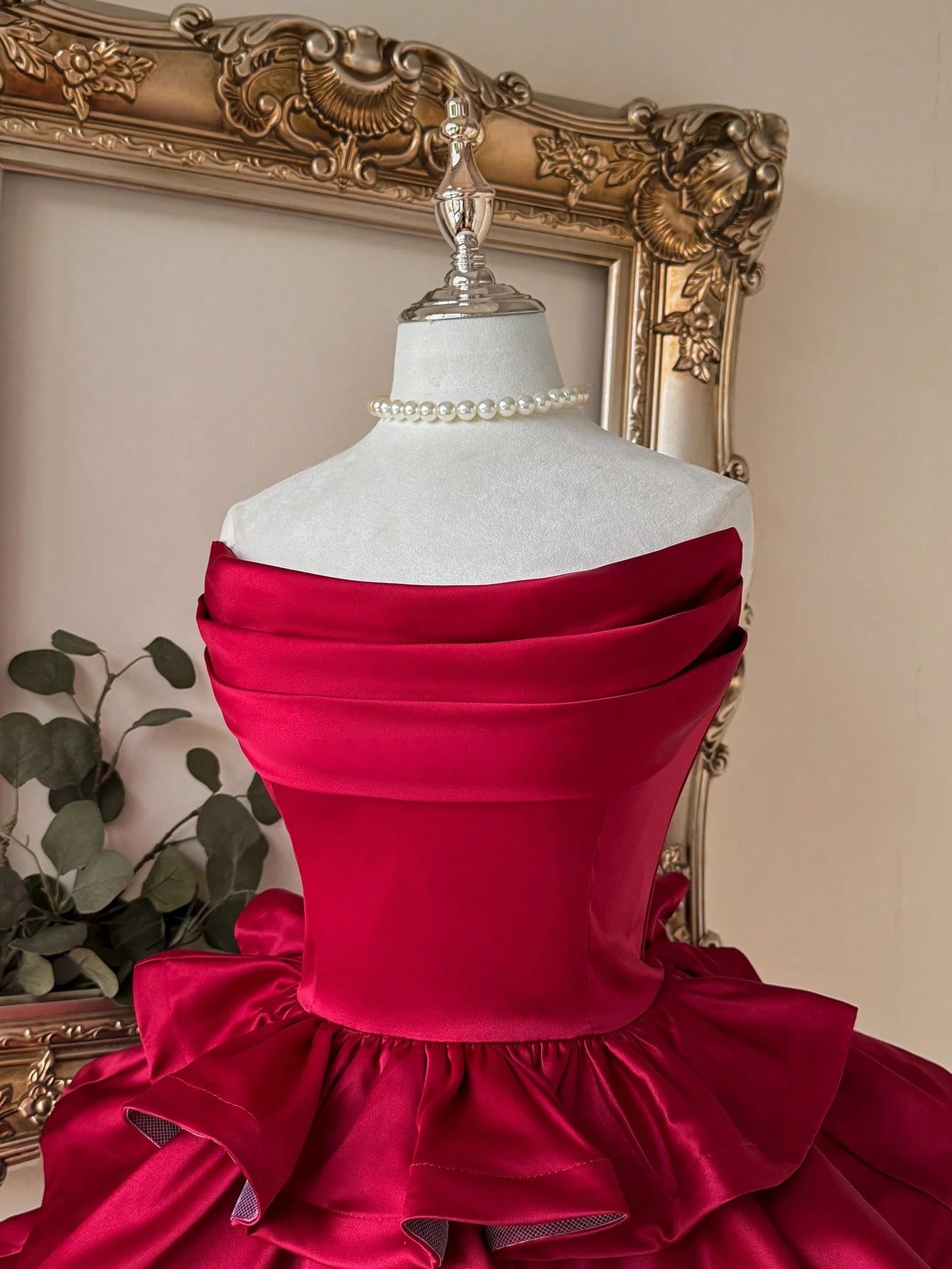 Lovelzi Champagne Summer Elegant Formal Party Satin Off Shoulder Ruffle Hem Dress, Fashionable Wedding - image 15