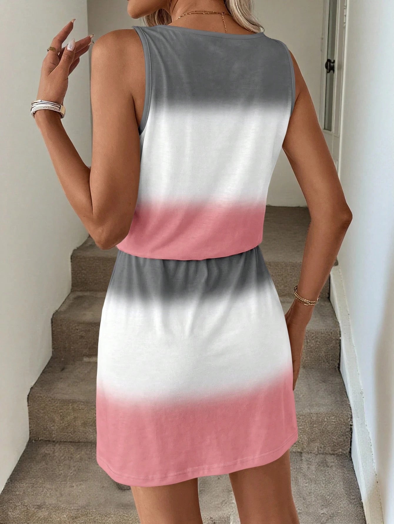 LUNE Women's Casual Printed Short Dress Suitable For Spring And Summer