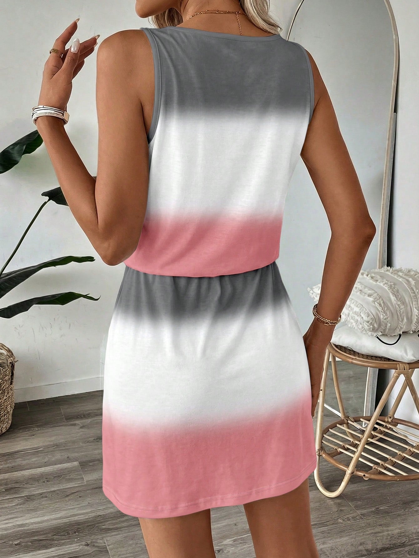 LUNE Women's Casual Printed Short Dress Suitable For Spring And Summer