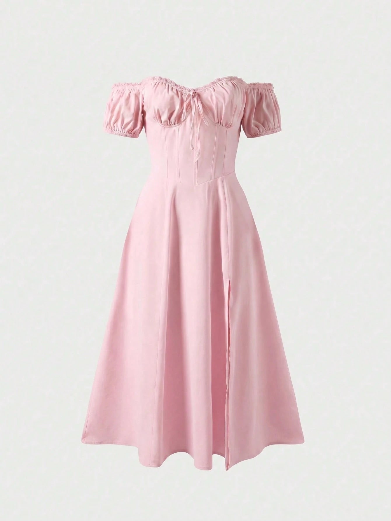 Glamful Elegant Sexy Charming Romantic Bodycon Off-Shoulder Dress,