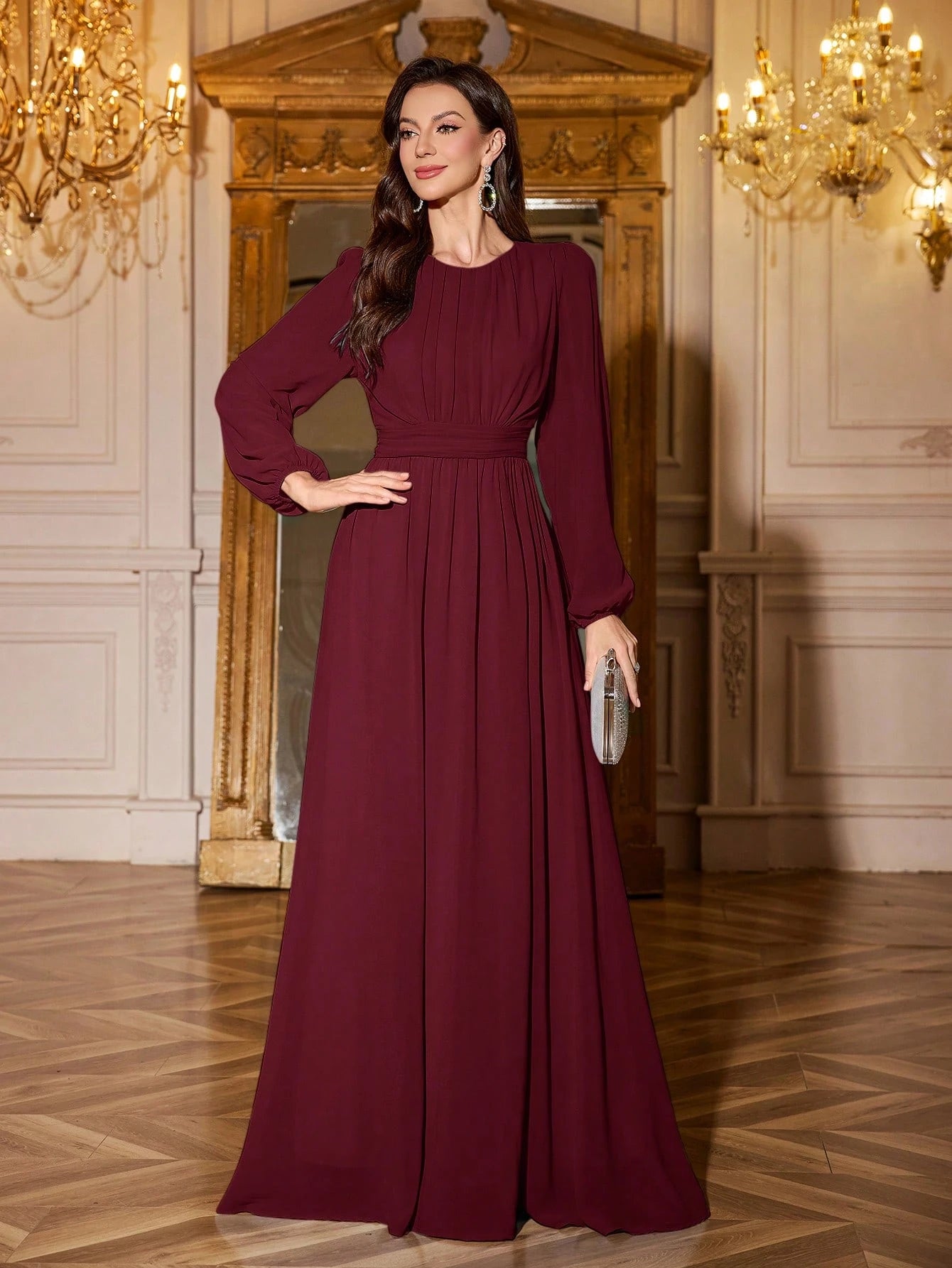 Volly Toych Elegant And Graceful Chiffon Bridesmaid Dress, Unlined