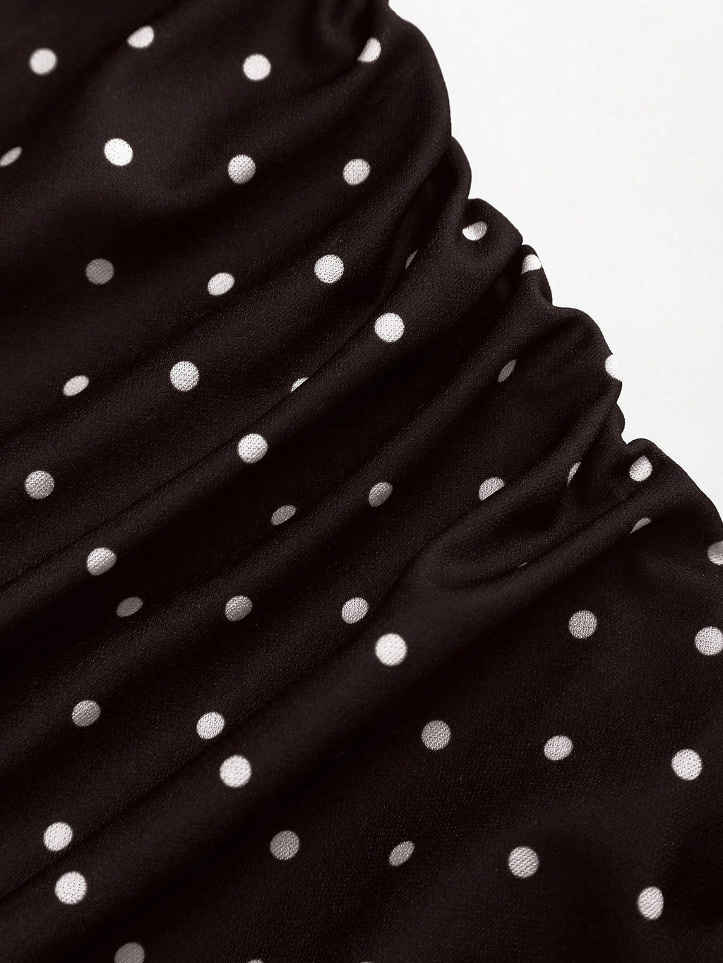 Sweetra Black And White Polka Dot Summer Cute Picnic Dress,French
