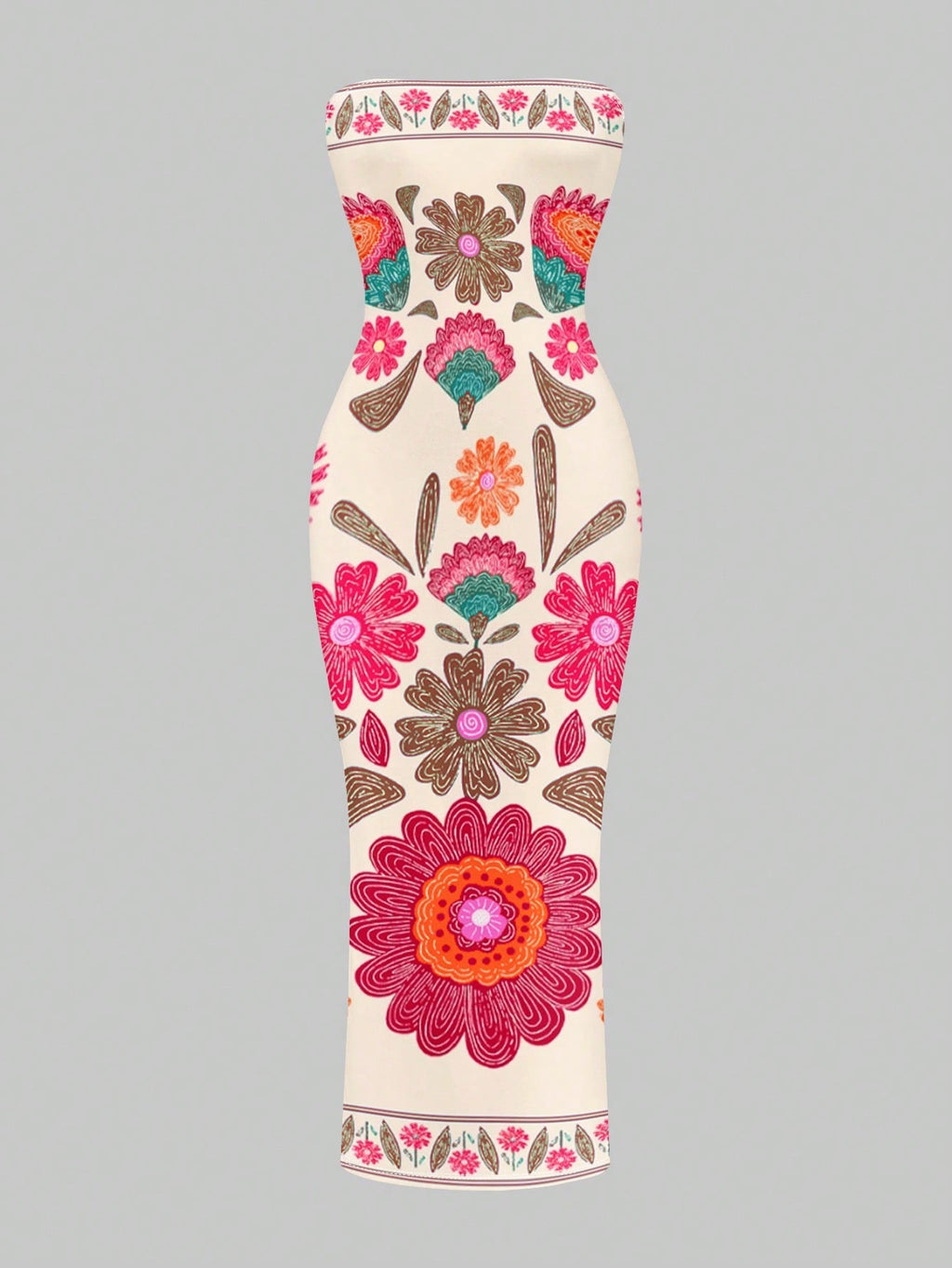 SXY Women's Ombre Floral & Leopard Print Dress, For Dates, Parties,
