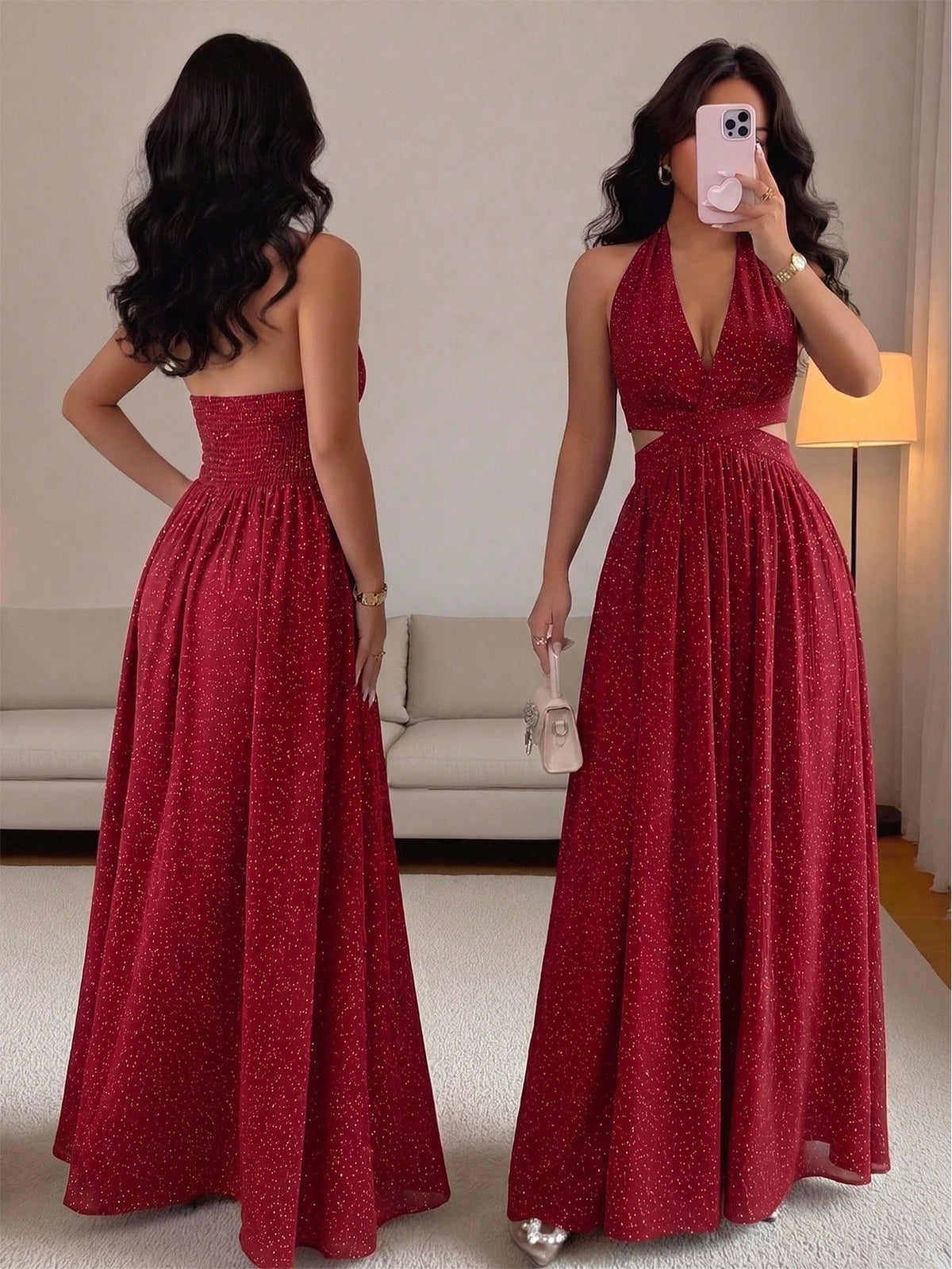 Women's Lilac Purple Elegant Party Dress