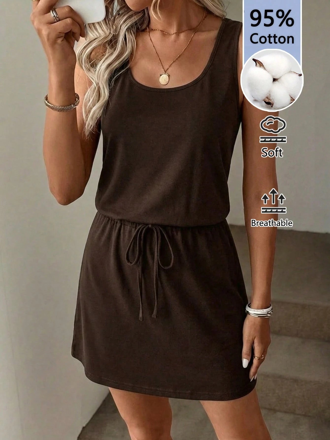 LUNE 95 Cotton Casual Minimalist Street Style Pure Cotton Light Grey