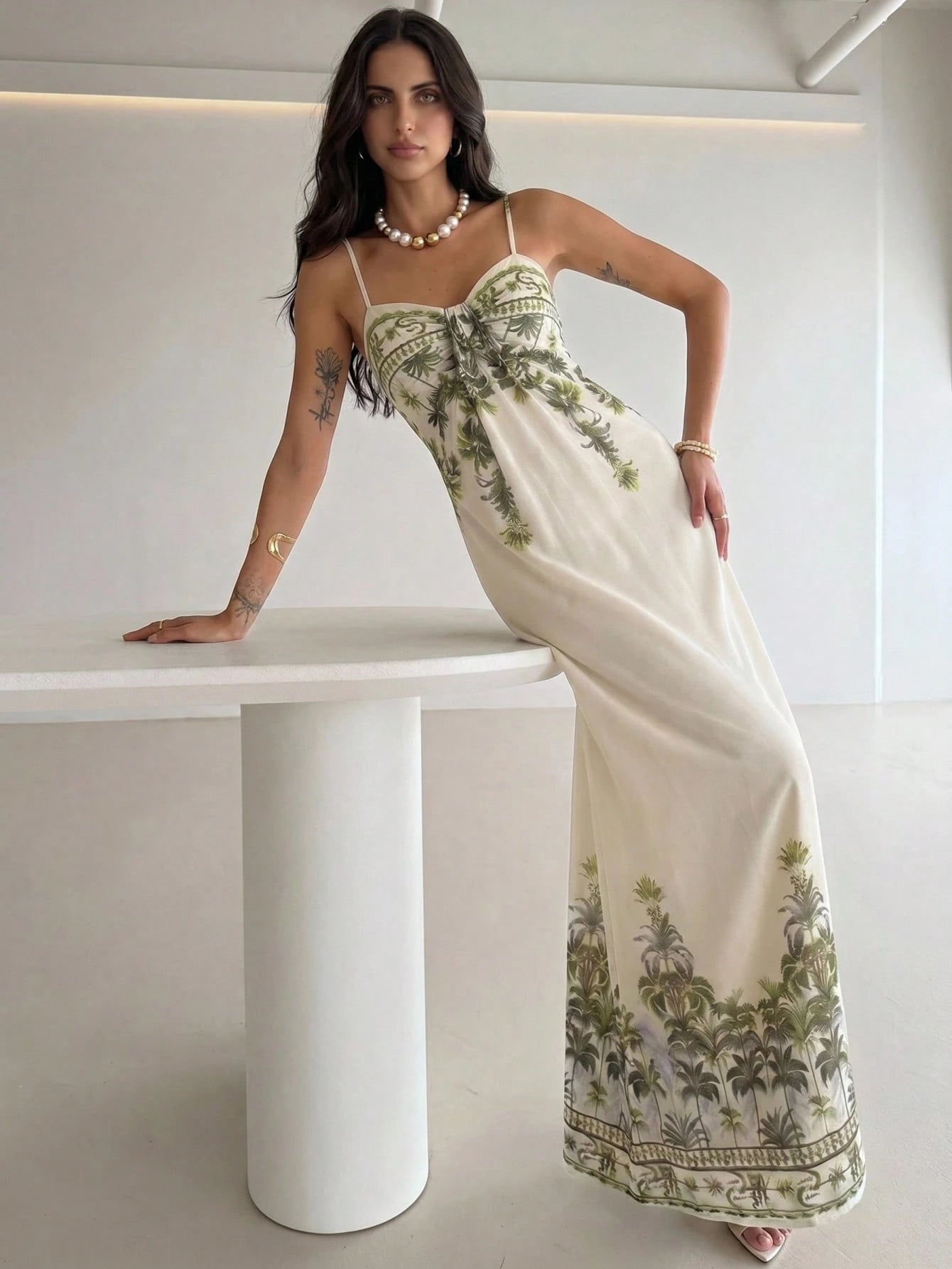 Aloruh Women's Blue Floral Summer Elegant Holiday Vacation Maxi Dress