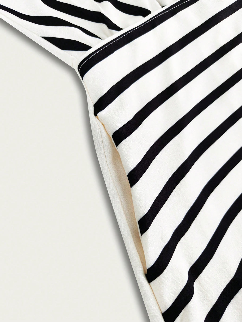 Breezaya +Women's V-Neck Striped Patchwork Casual Vacation Dress,