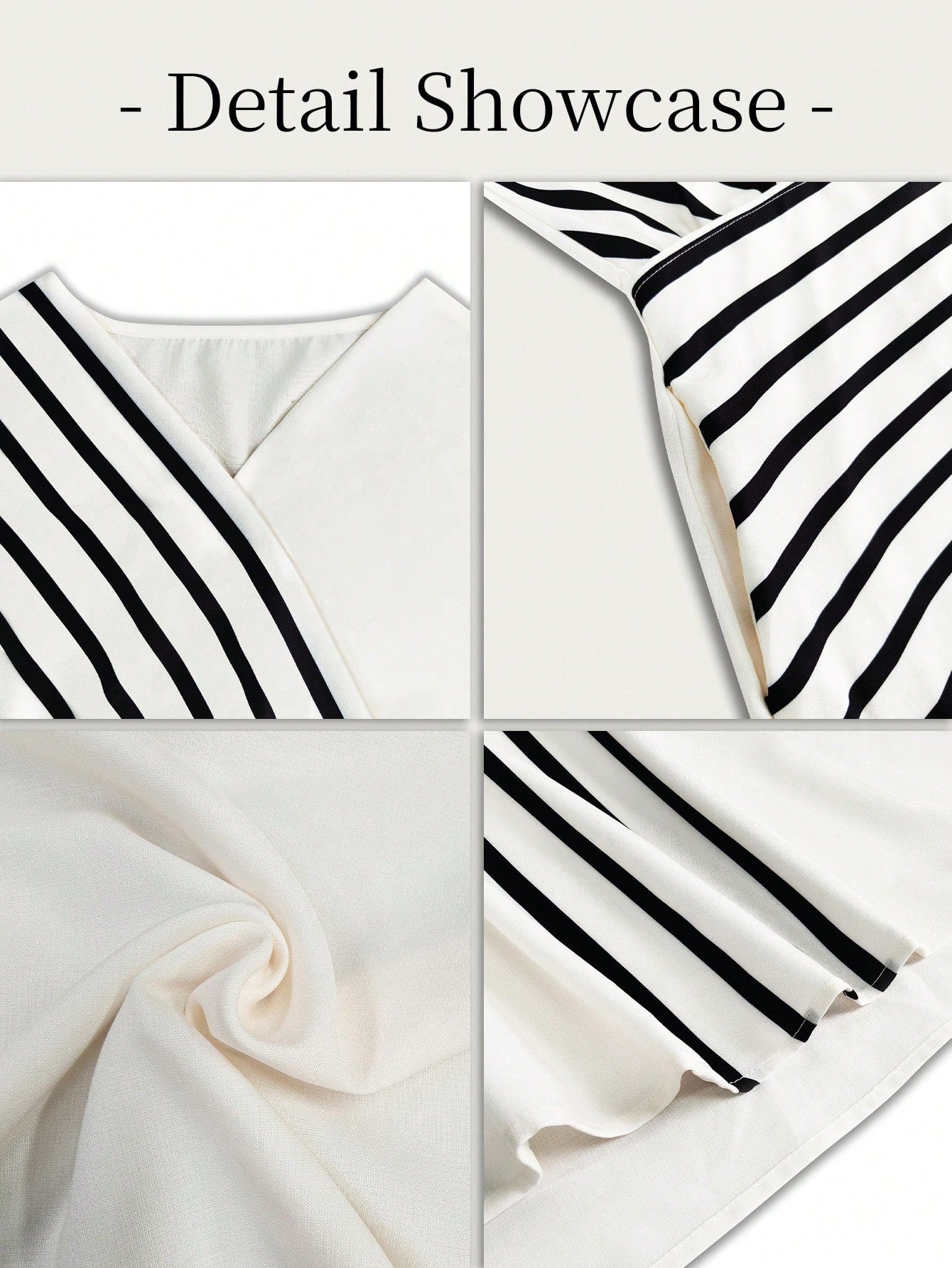 Breezaya +Women's V-Neck Striped Patchwork Casual Vacation Dress,