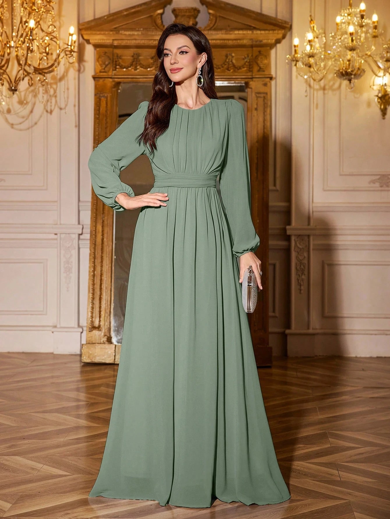 Volly Toych Elegant And Graceful Chiffon Bridesmaid Dress, Unlined