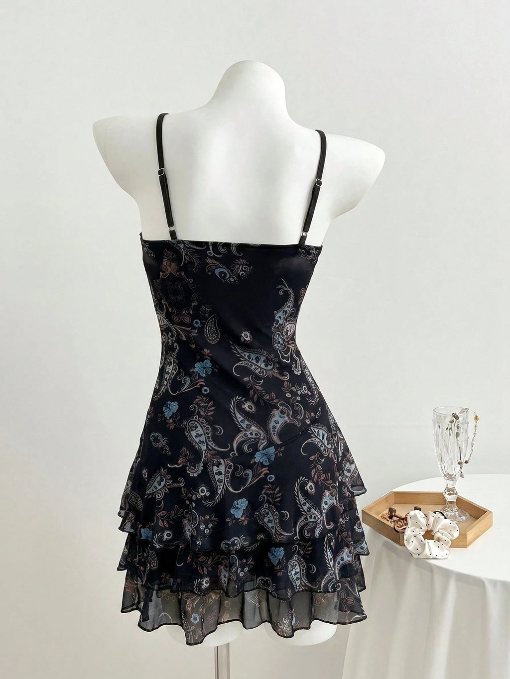 Flirla Women's Summer Dress In All Shades Of Brown,Floral Print &