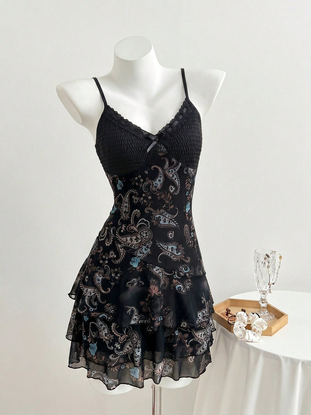 Flirla Women's Summer Dress In All Shades Of Brown,Floral Print &