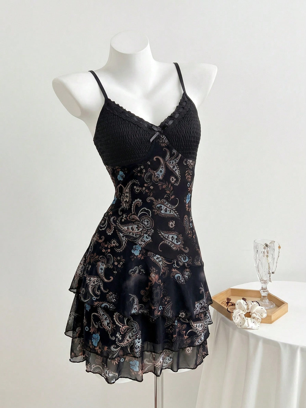 Flirla Women's Summer Dress In All Shades Of Brown,Floral Print &