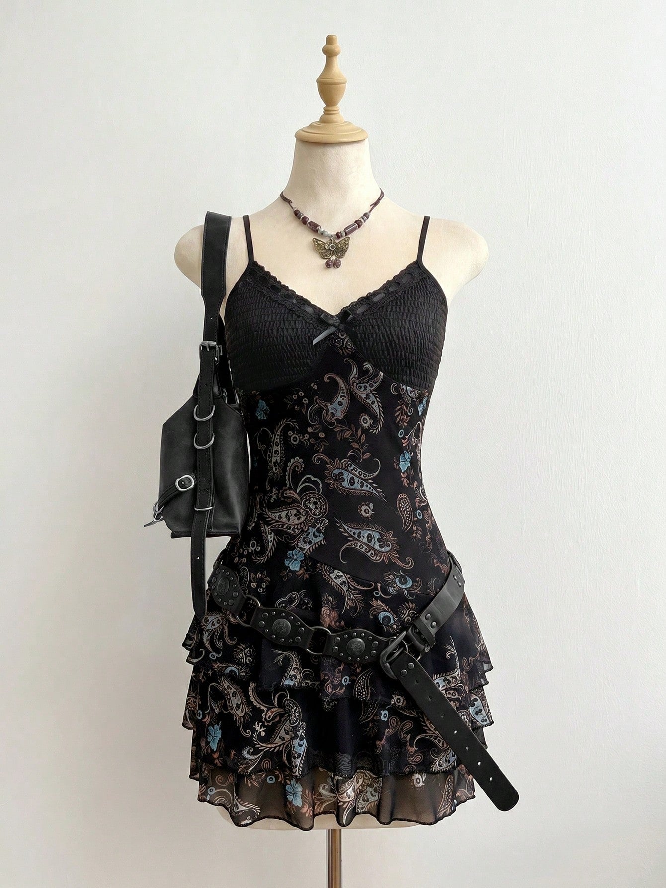 Flirla Women's Summer Dress In All Shades Of Brown,Floral Print &