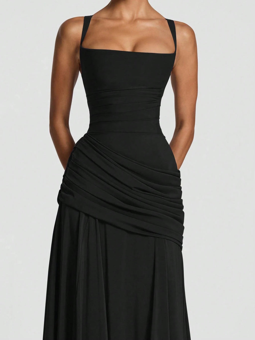 Yellow Elegant Strapless Summer Fitted Dress, Casual Backless Sleeveless Pleated Party Club Dress For Women - image 14