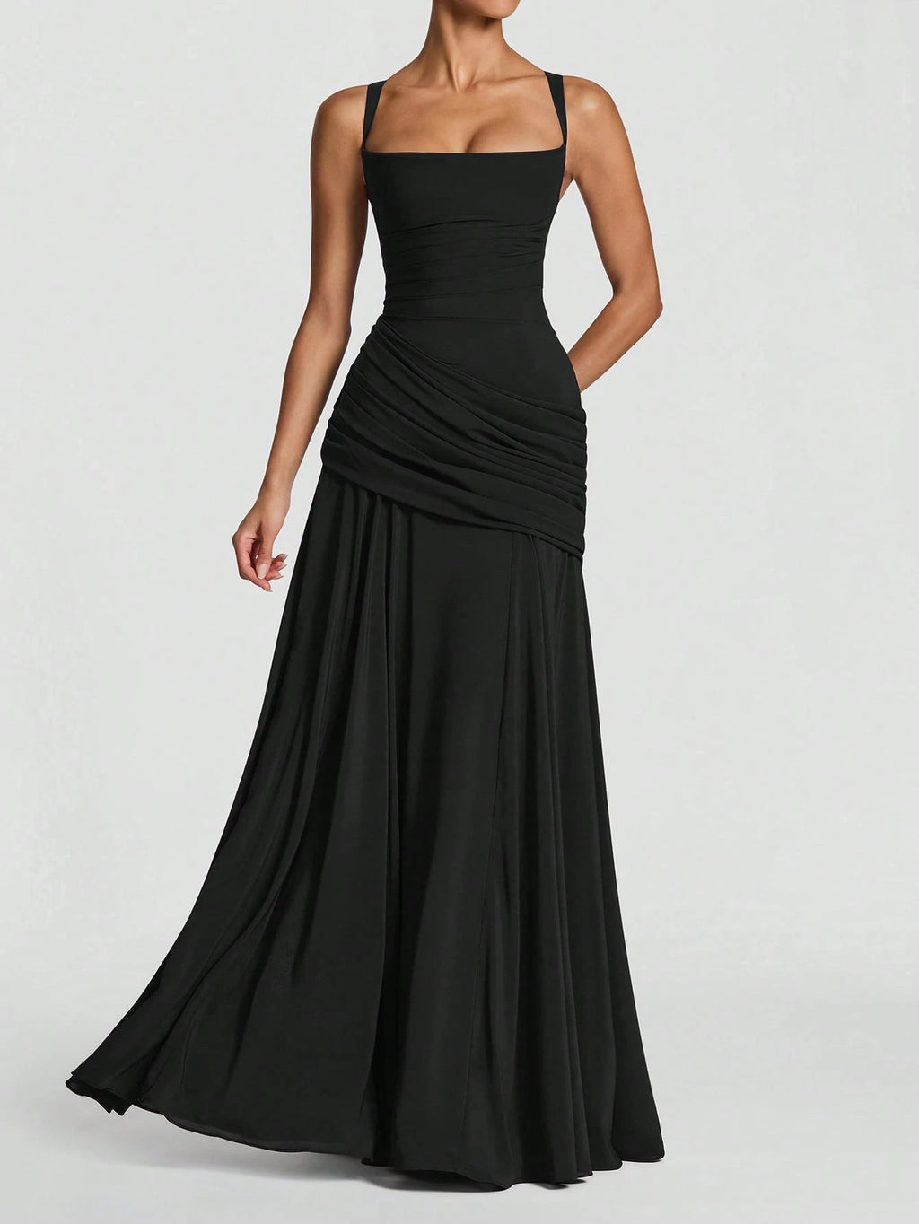 Yellow Elegant Strapless Summer Fitted Dress, Casual Backless Sleeveless Pleated Party Club Dress For Women - image 12