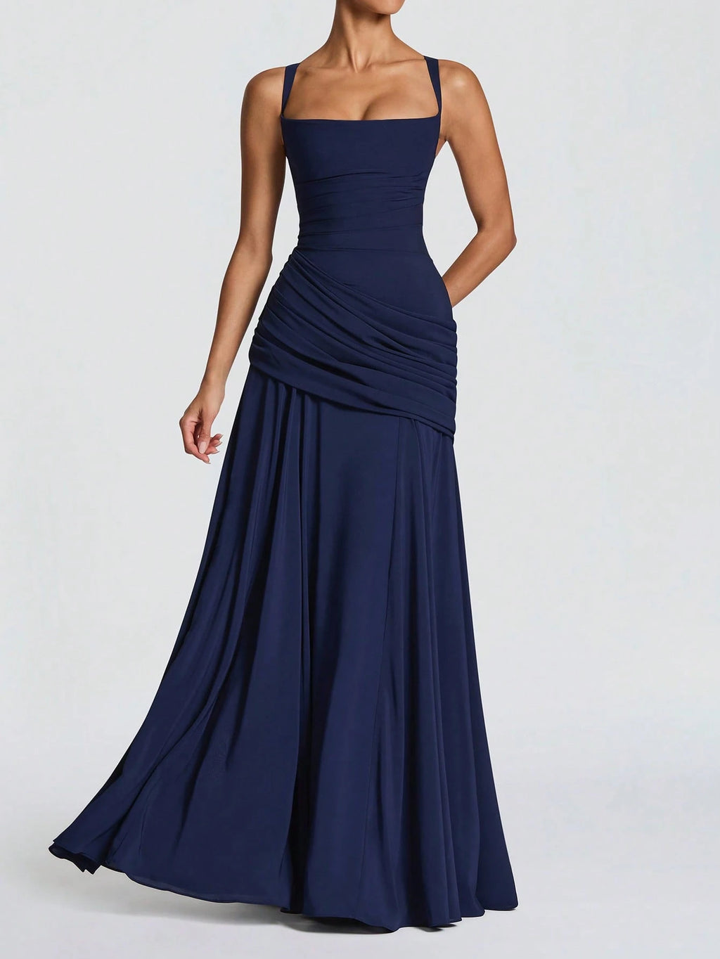 Yellow Elegant Strapless Summer Fitted Dress, Casual Backless Sleeveless Pleated Party Club Dress For Women - image 17