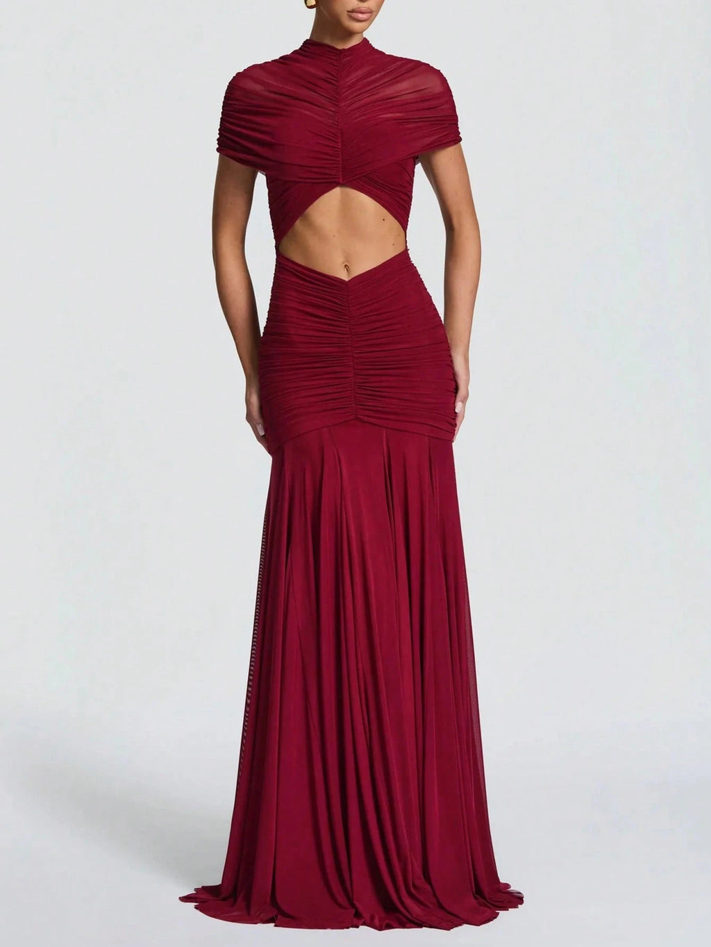 Double-Layer Mesh Elegant & Fashionable Wedding Dress, Sexy Pleated Dress - image 8