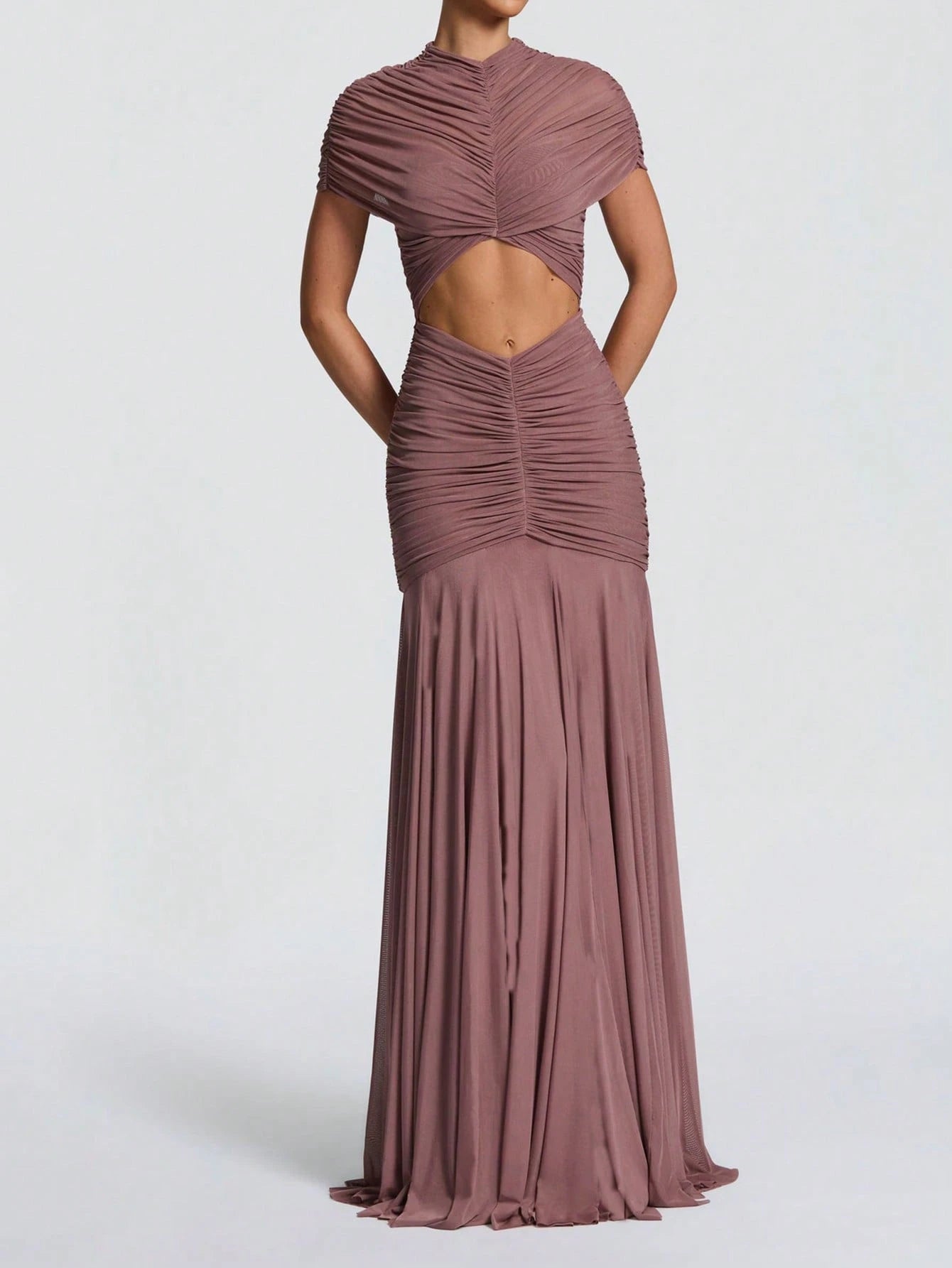Double-Layer Mesh Elegant & Fashionable Wedding Dress, Sexy Pleated Dress - image 12
