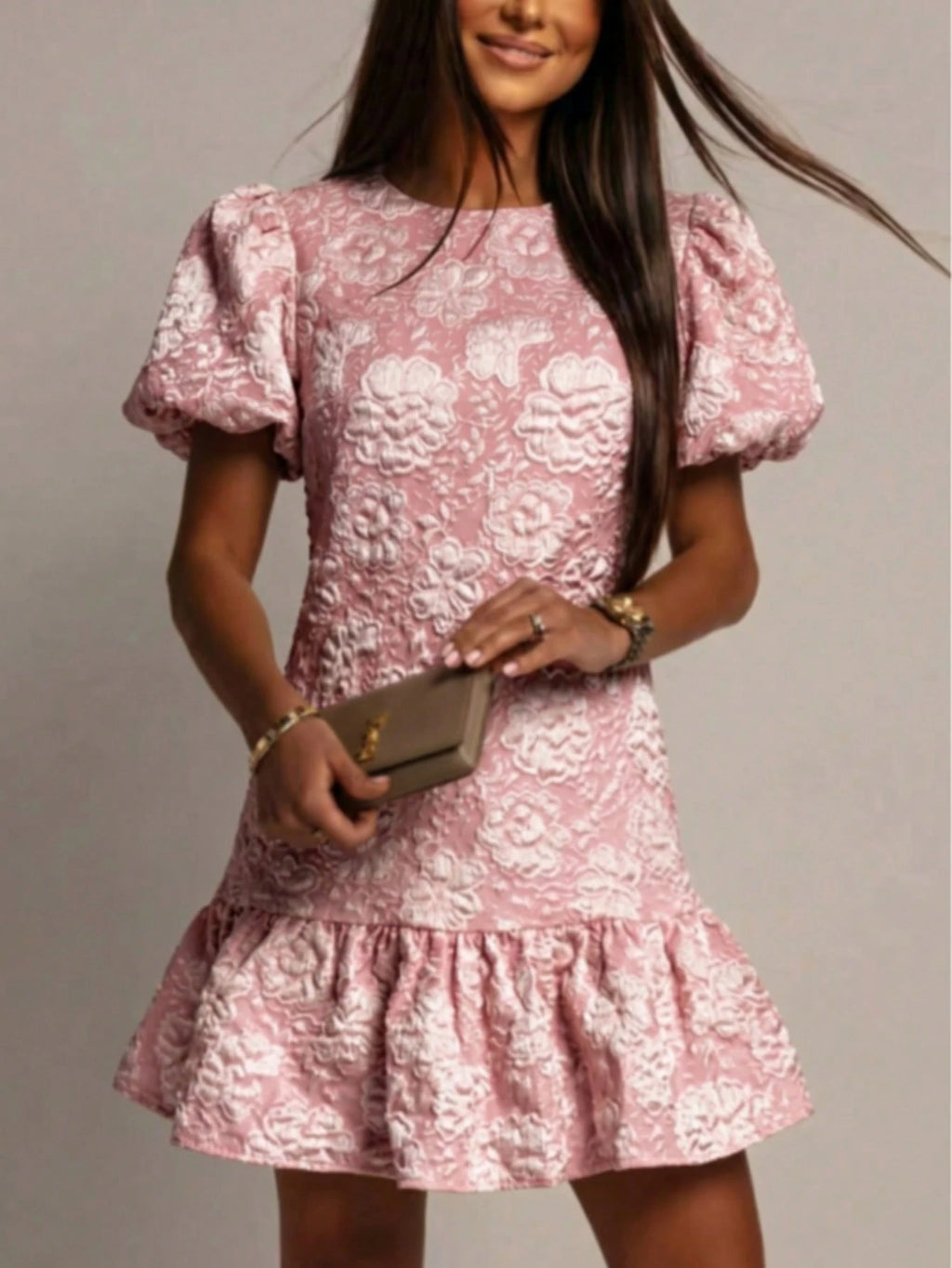 Women's White Short Dress Elegant Summer Yellow - image 13