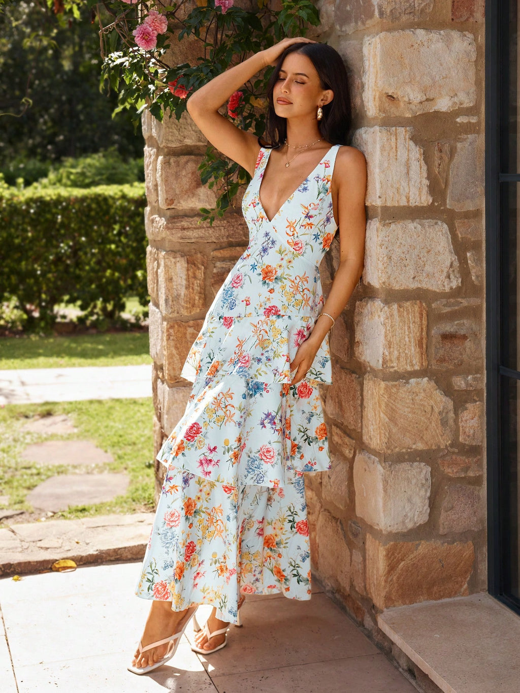 KARISMINA Women's White Floral Summer Boho Garden Party Holiday Holiday Elegant Wedding Guest Floral Print - image 20