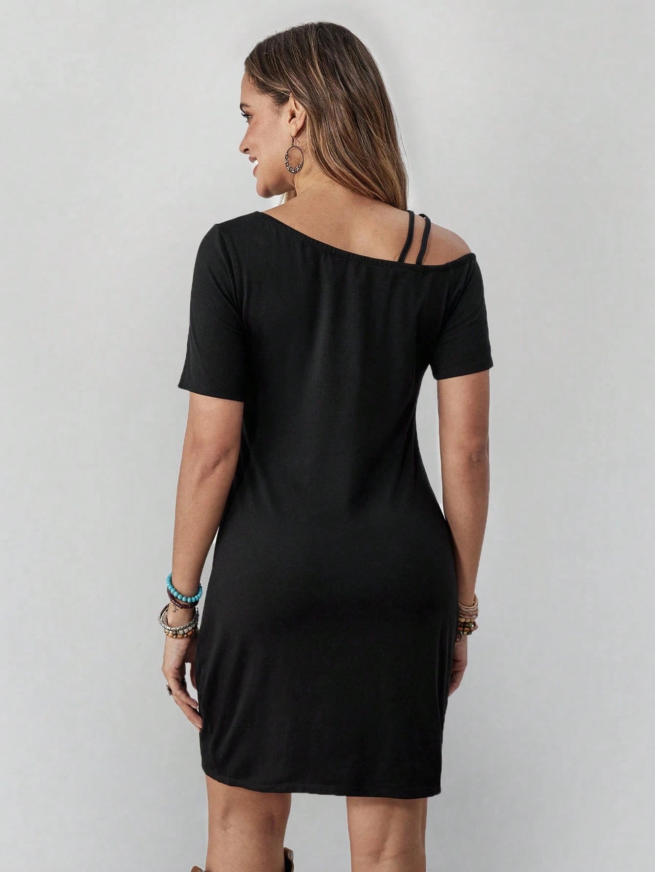 Wildy Women's Summer Casual Country Western Graphic Mini Dress,Black