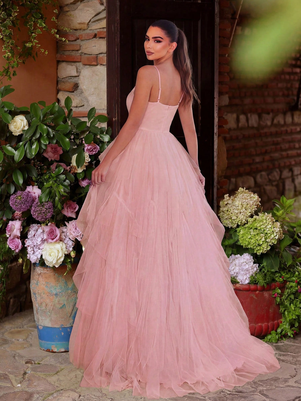Faeriesty Elegant Romantic Charming Sleeveless Tulle Puff Dress With Layered Mesh Dress, Suitable For Formal - image 2