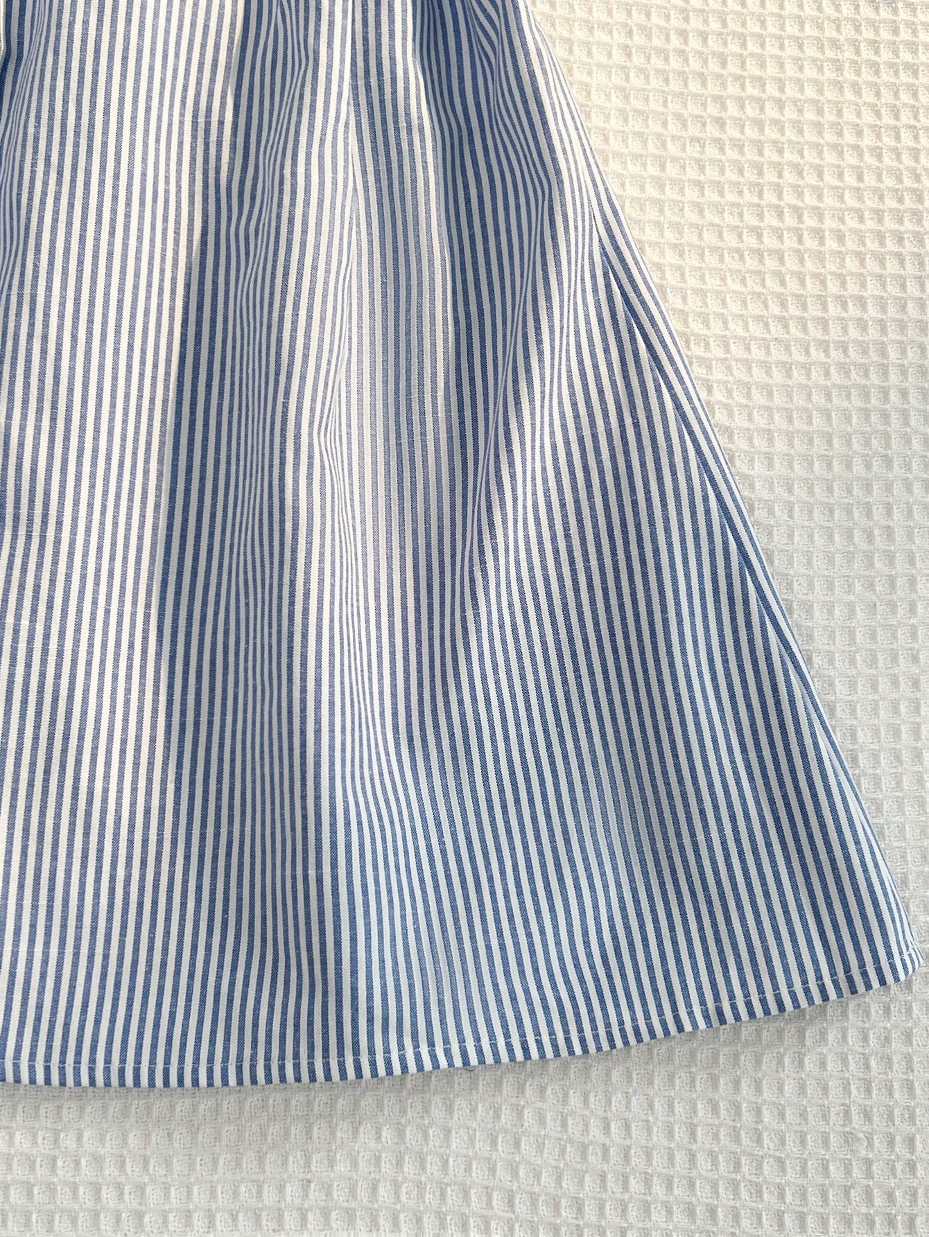 Sunnyshic Women Blue And White Stripe Bamboo Fiber Deep V Halter