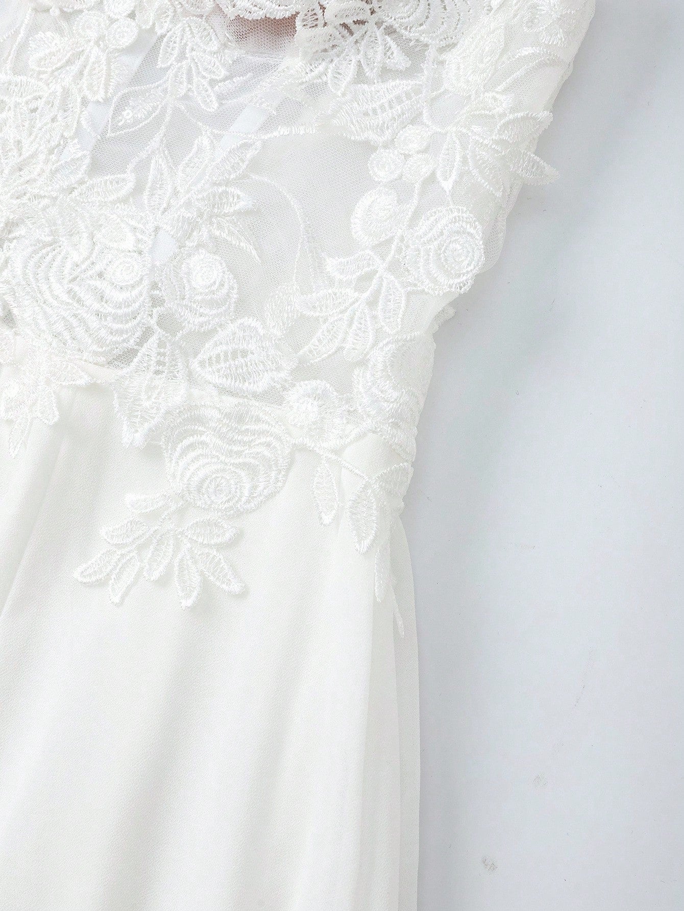 Glamrae Petite White, Summer, Elegant, Silky, Formal, Wedding Dress For Bride, Luxurious Embroidered Sequin - image 8