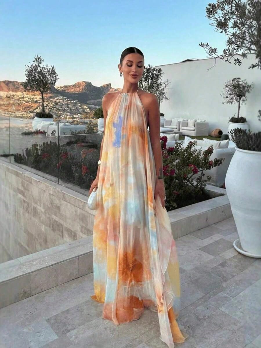 Dresses For WomenVacation Fits Halter Sleeveless Long Dress