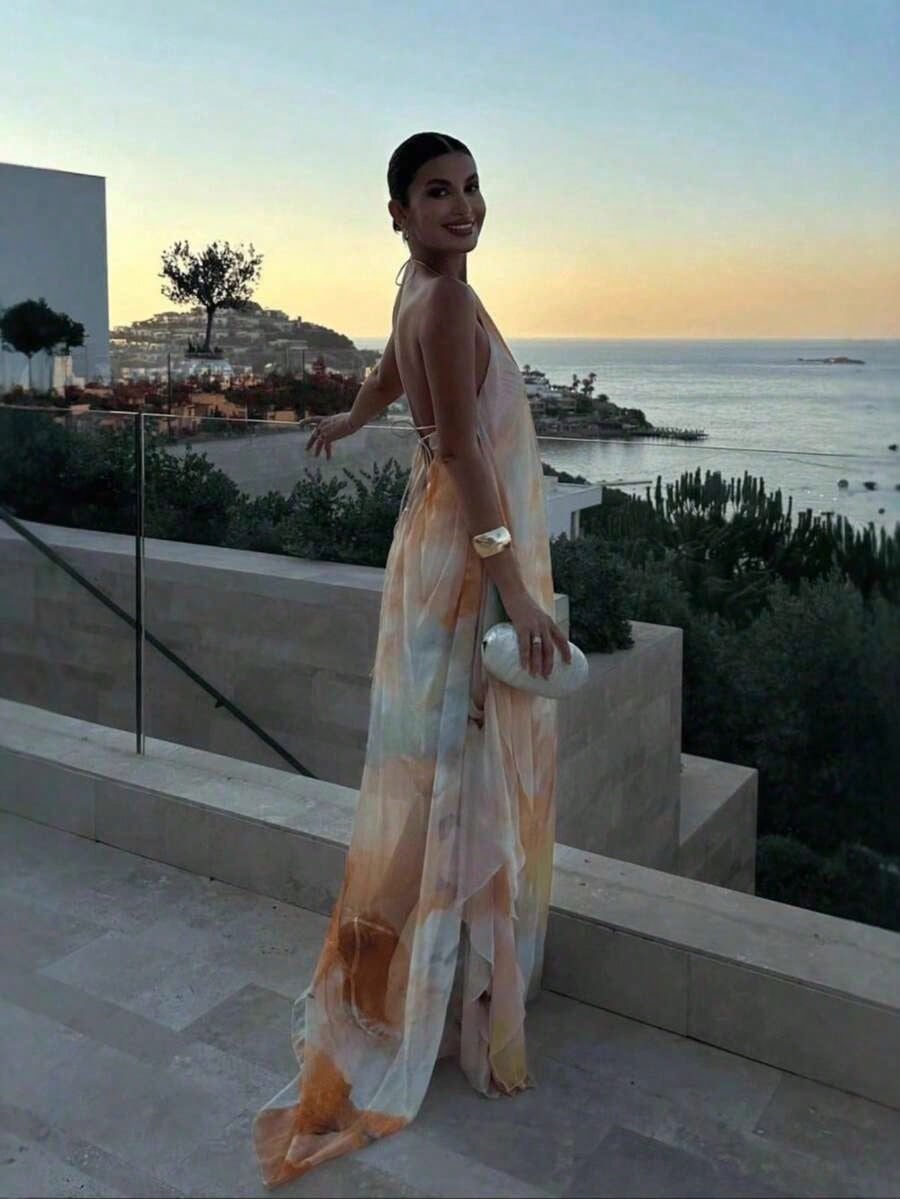 Dresses For WomenVacation Fits Halter Sleeveless Long Dress