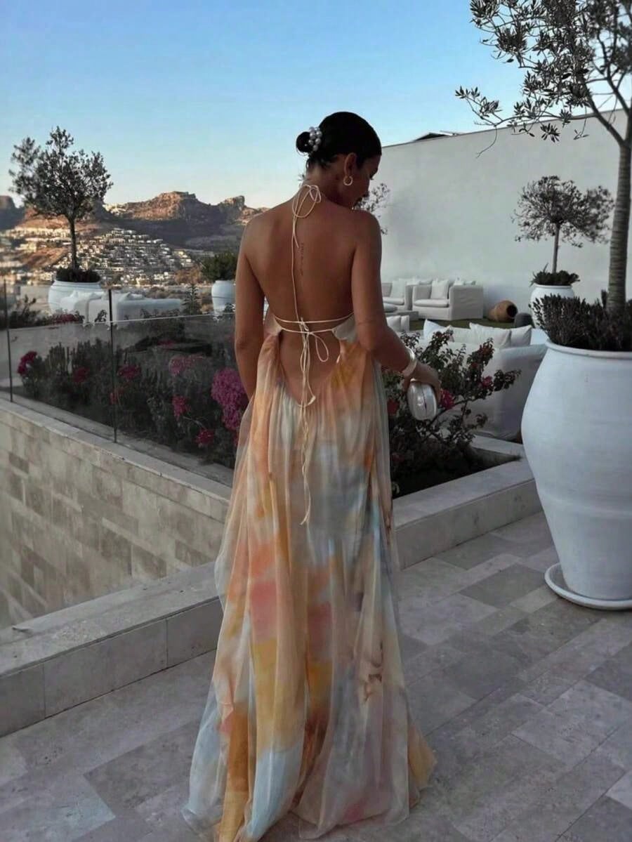 Dresses For WomenVacation Fits Halter Sleeveless Long Dress