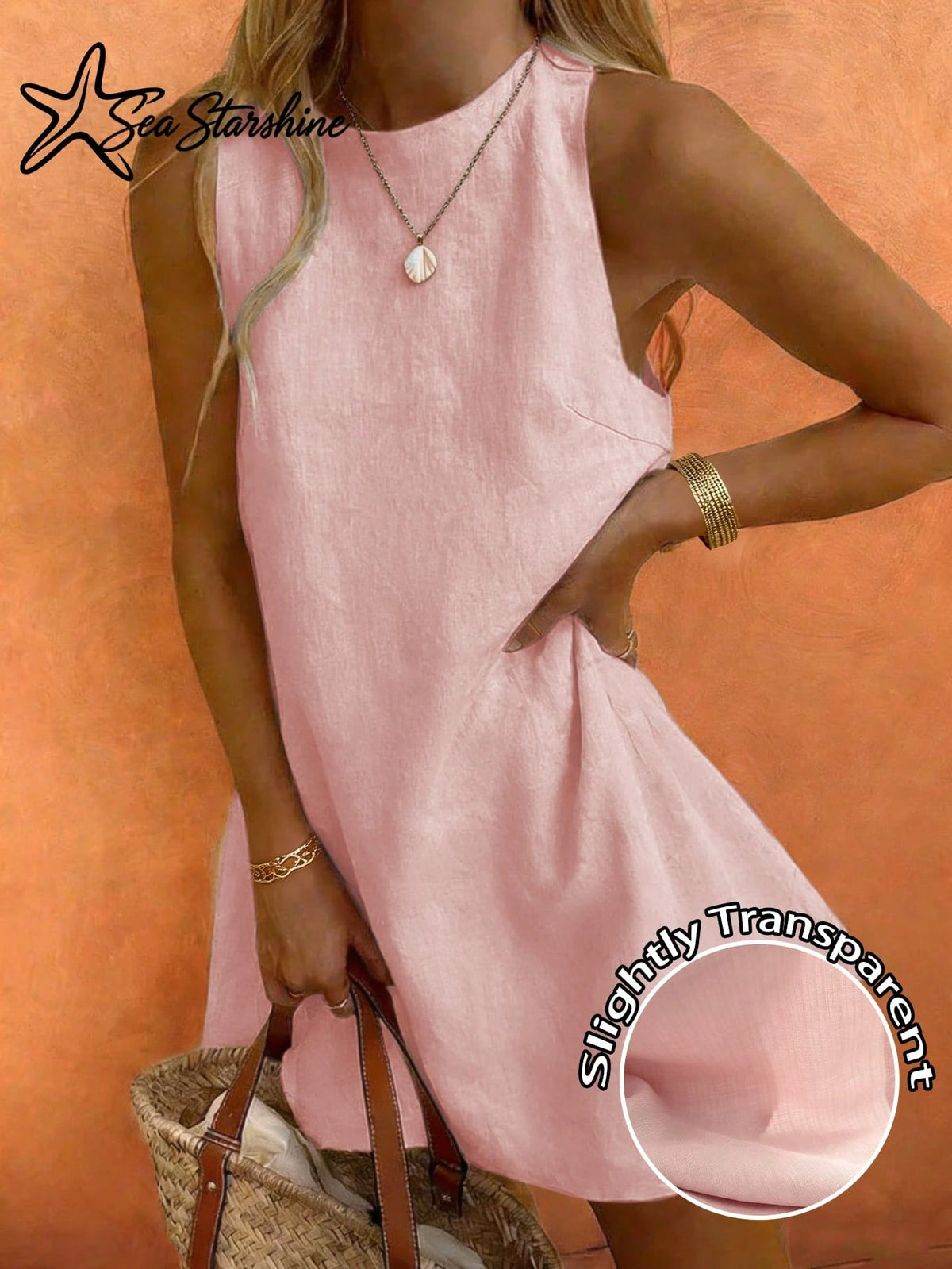 Starfish Women's Fashionable Versatile Minimalist Elegant Dress