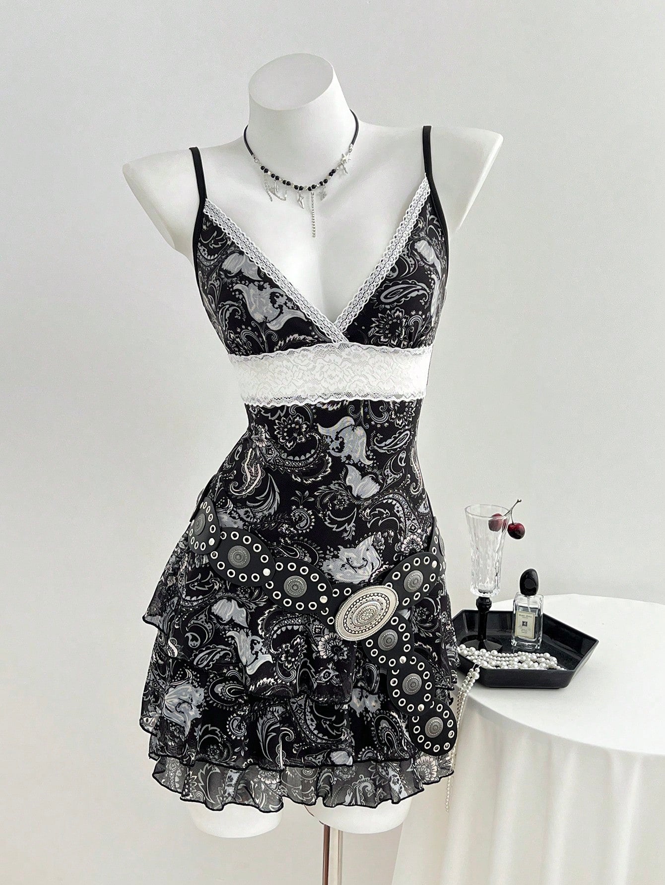 Flirla Women's Summer Dress In All Shades Of Brown,Floral Print &