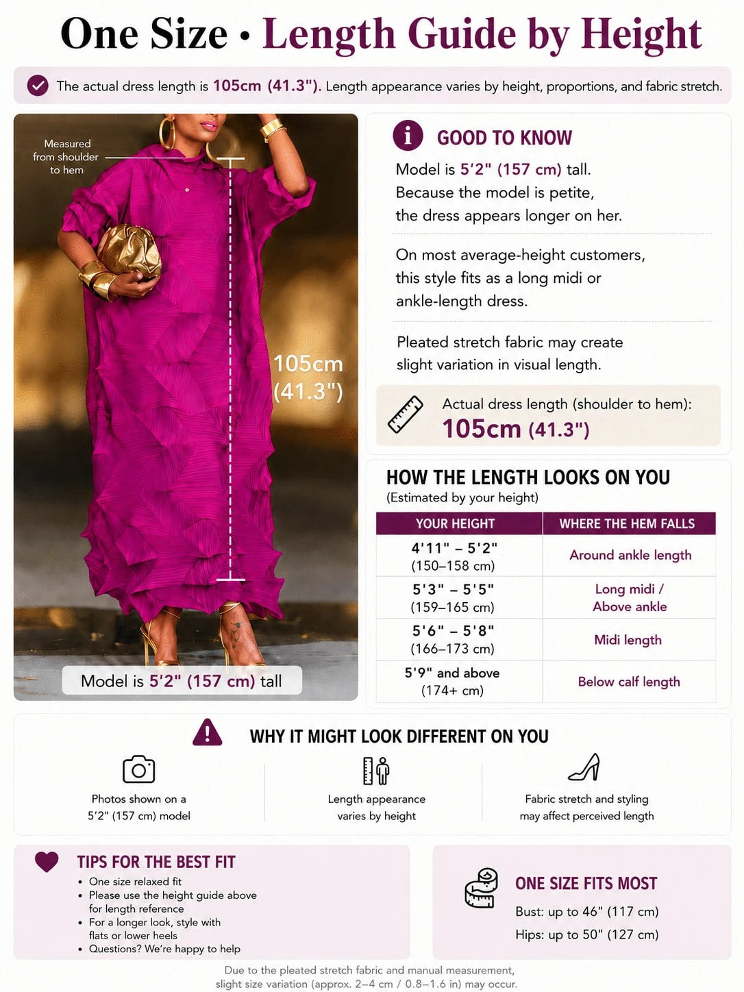 Women's Elegant Textured Midi Dress With Ruffled Design, Pleated High