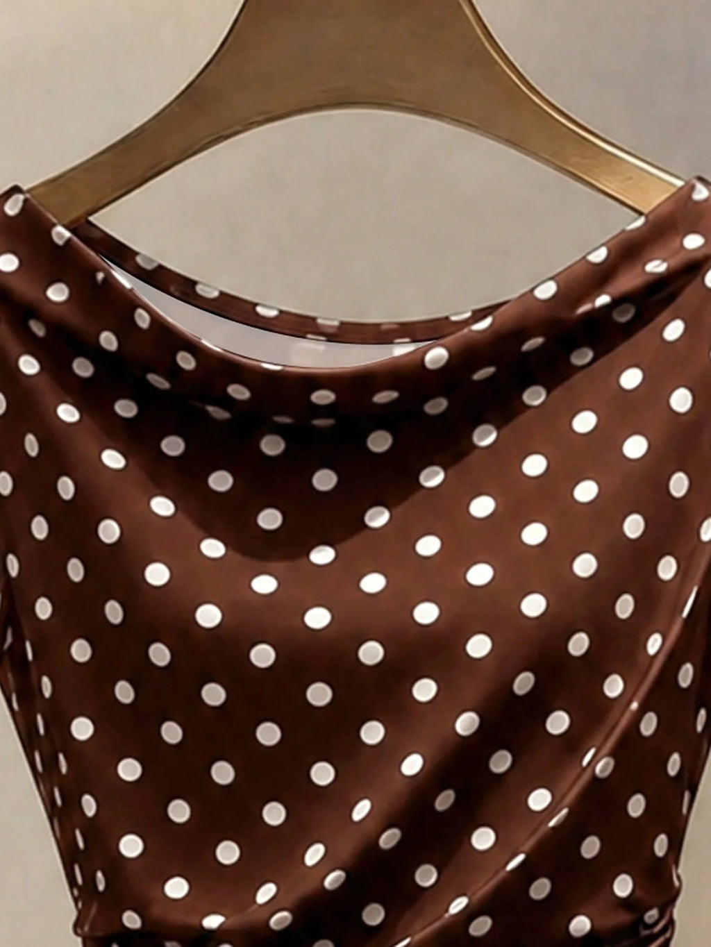 Resyla New Fashion Casual Versatile Polka Dot Bodycon Knit Dress For