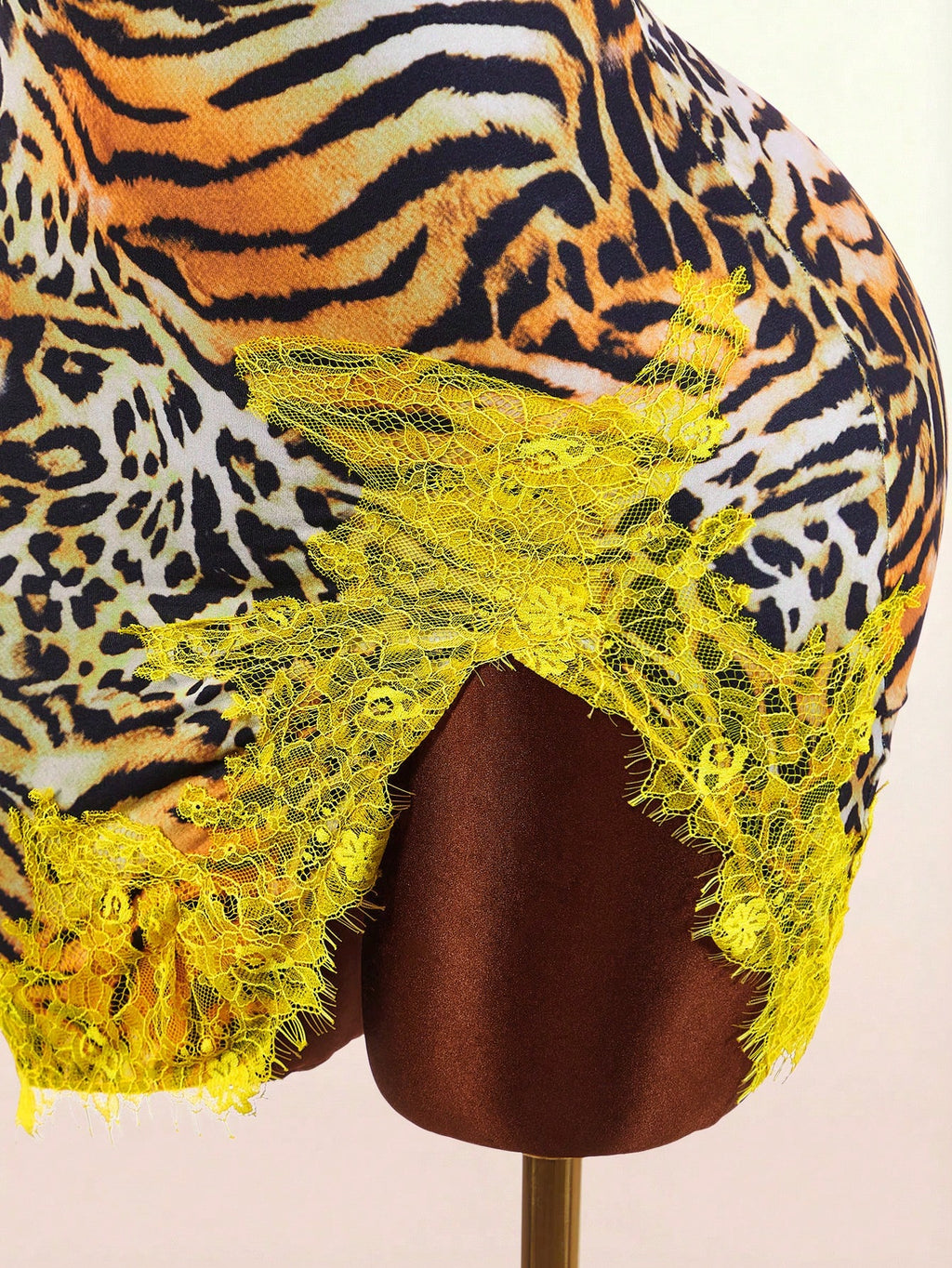 Bumpella Women's Fashion Sexy Contrast Color Lace Patchwork Animal