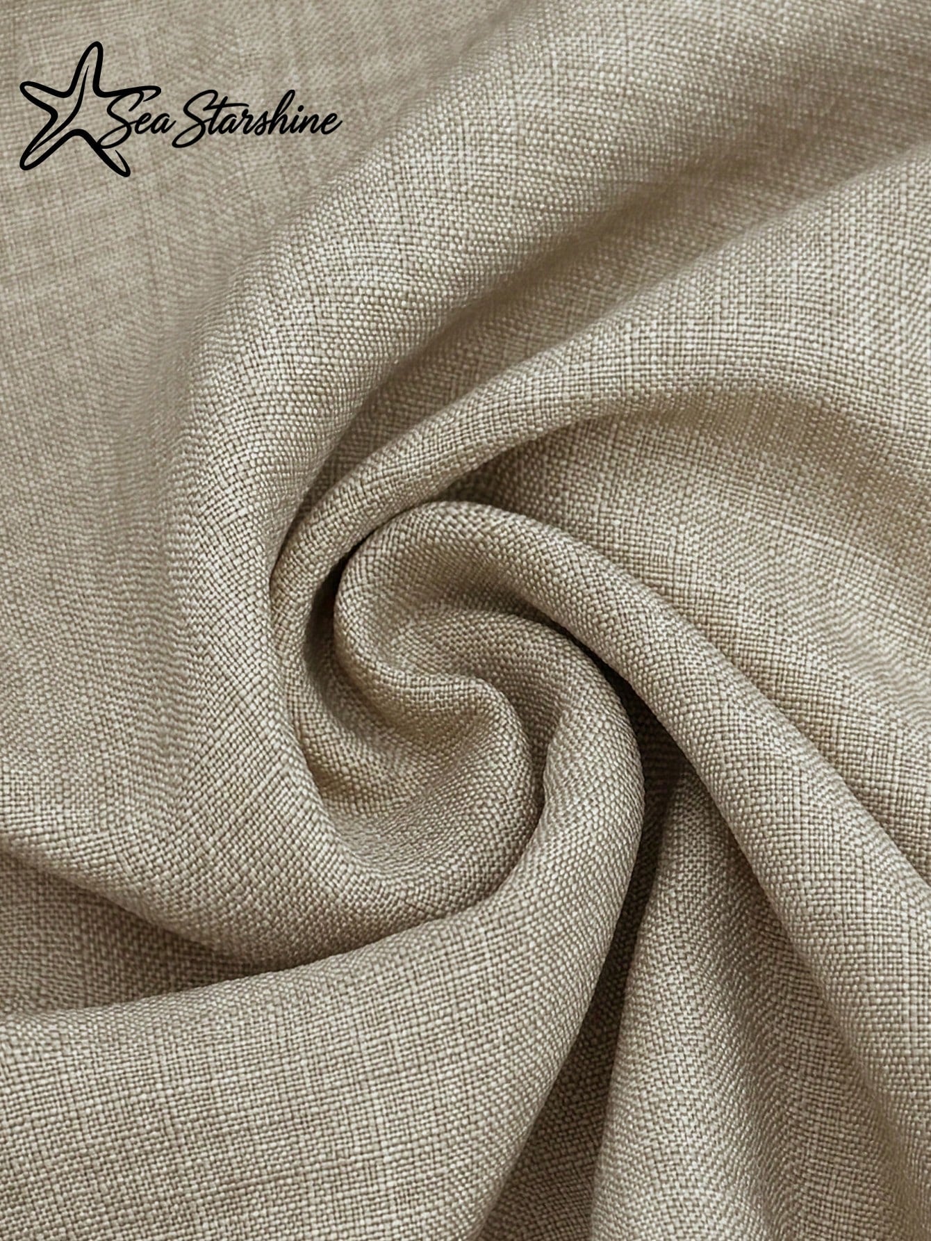 Starfish Women's Fashionable Versatile Minimalist Elegant Khaki Round Neck Sleeveless Dress, Suitable For - image 6
