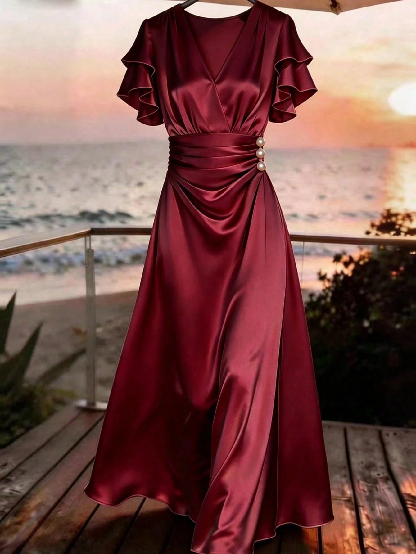 GlowEve Spring/Summer New Women's Long Dress With Waist Cinched