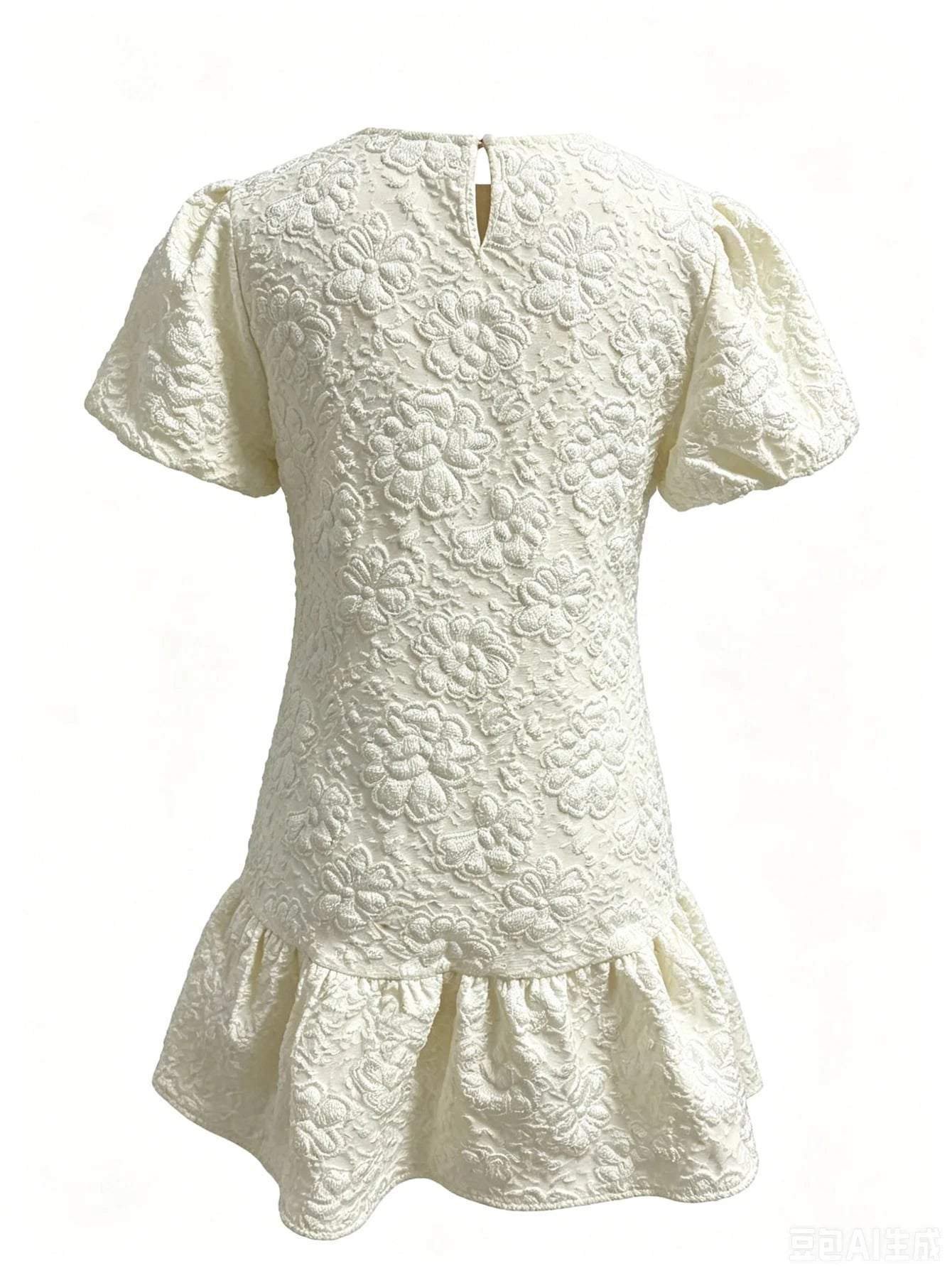 Women's White Short Dress Elegant Summer Yellow - image 6