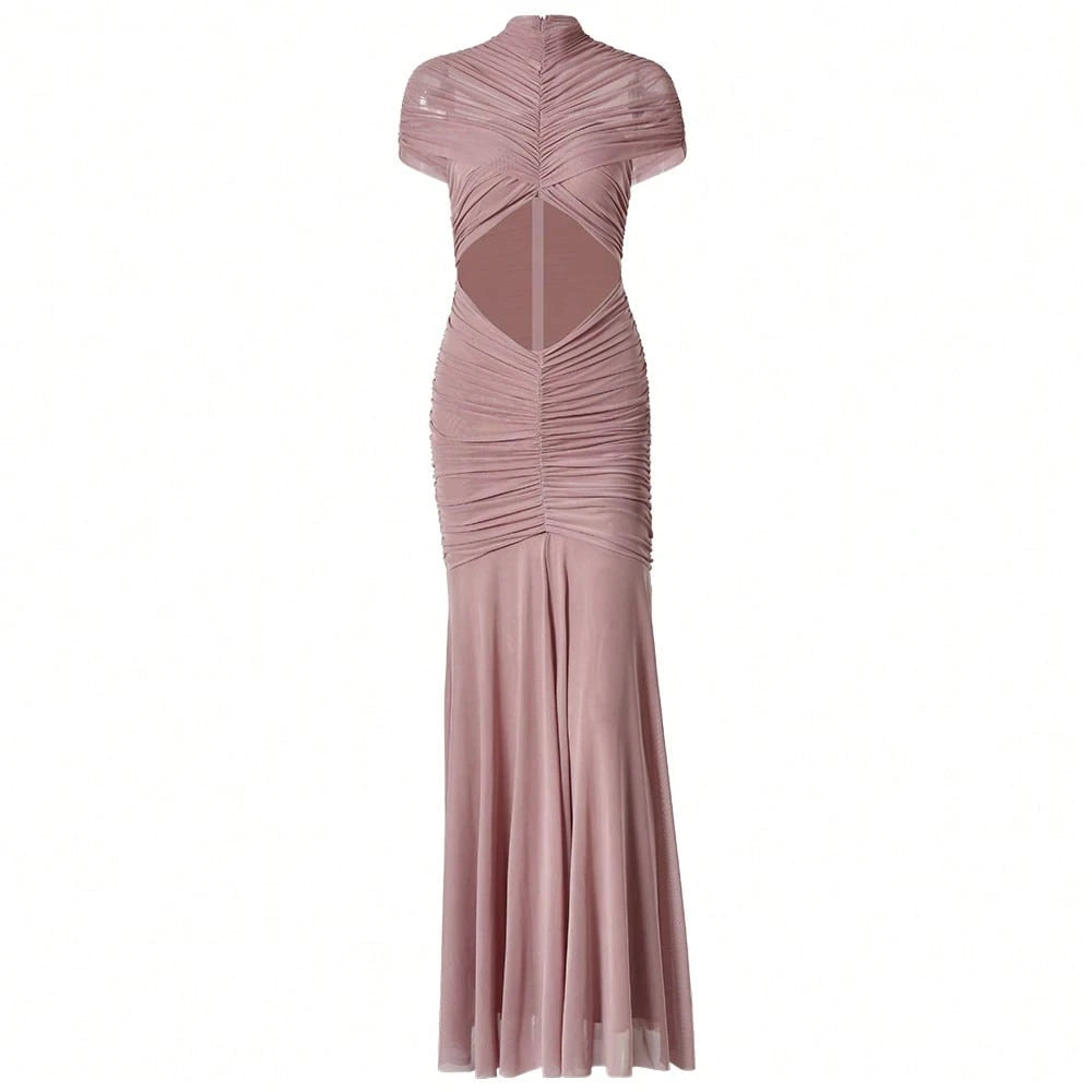 Double-Layer Mesh Elegant & Fashionable Wedding Dress, Sexy Pleated Dress - image 17