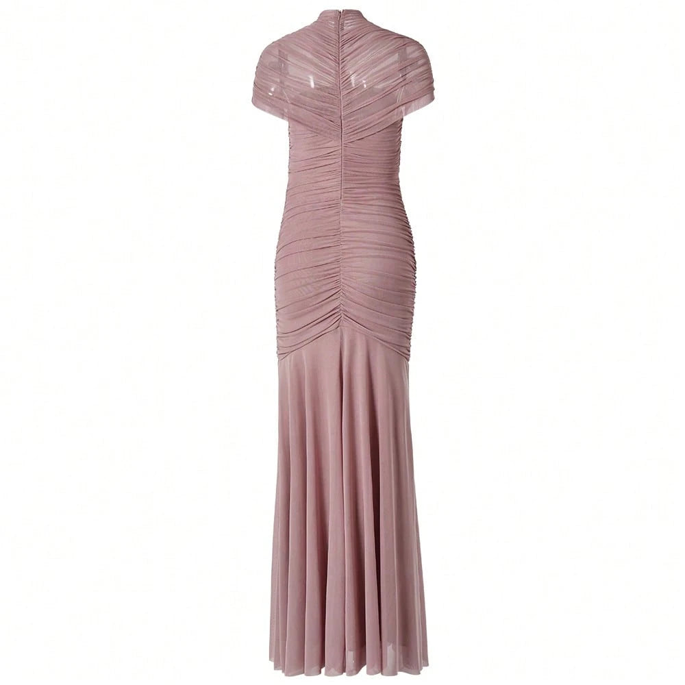 Double-Layer Mesh Elegant & Fashionable Wedding Dress, Sexy Pleated Dress - image 18