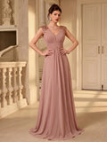 UNITHORSE V-Neck Ruffle Sleeve Pleated Leaf Net Mesh Splice Party Evening Dress Wedding