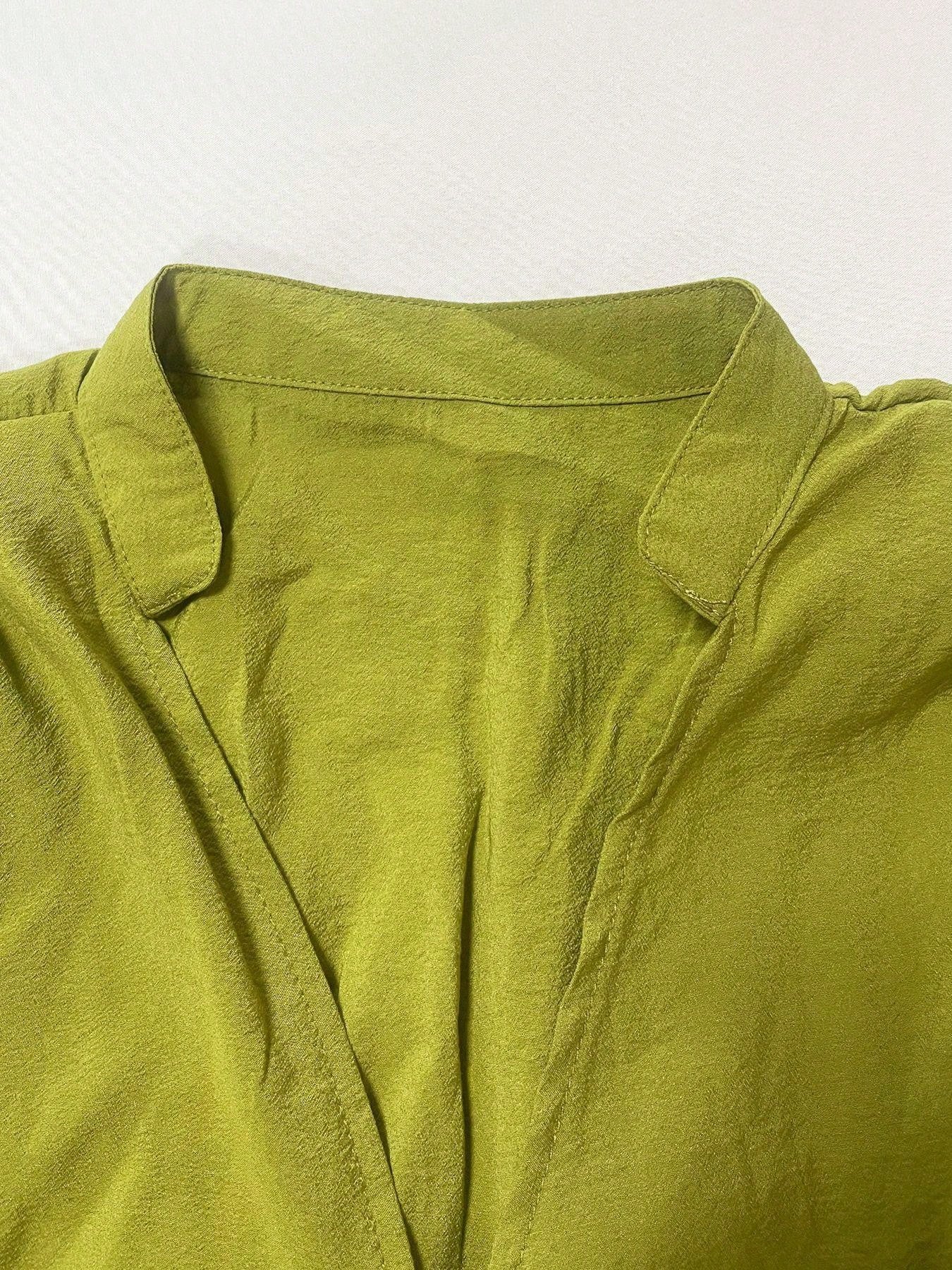 Summer Dresses For WomenFashionable And Elegant Women's Dress, Pure Color, Casual V-Neck, Loose Waist, - image 8