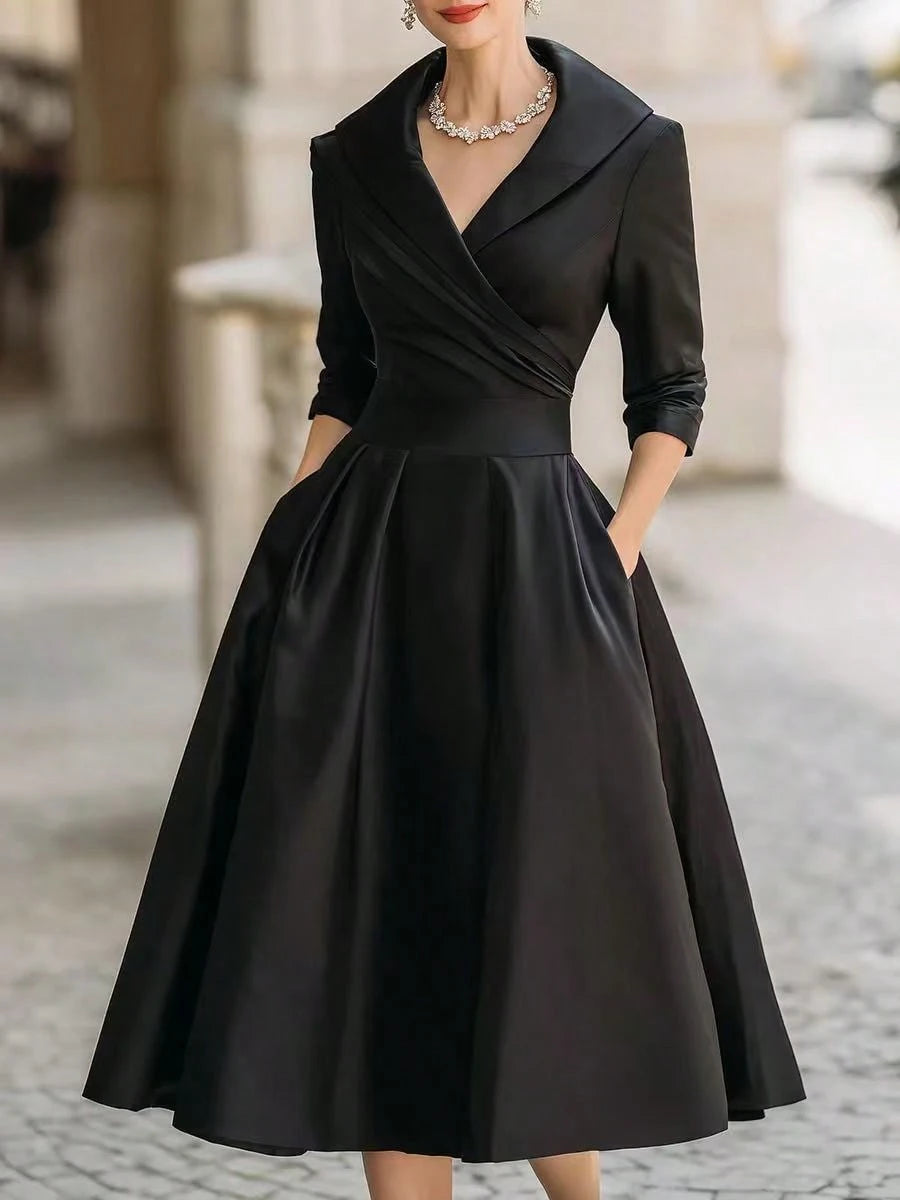 2026 European Women Elegant Formal Waist Slim Dress Slimming Graceful Long Sleeve Maxi Dress