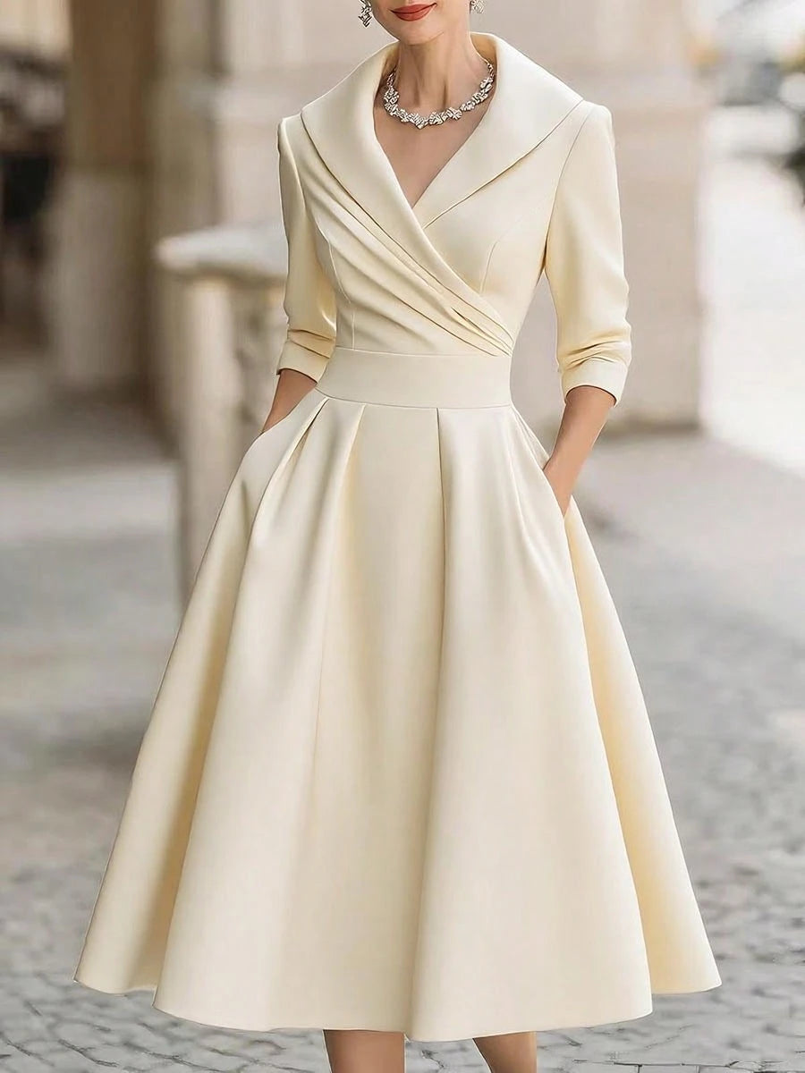 2026 European Women Elegant Formal Waist Slim Dress Slimming Graceful Long Sleeve Maxi Dress - image 10