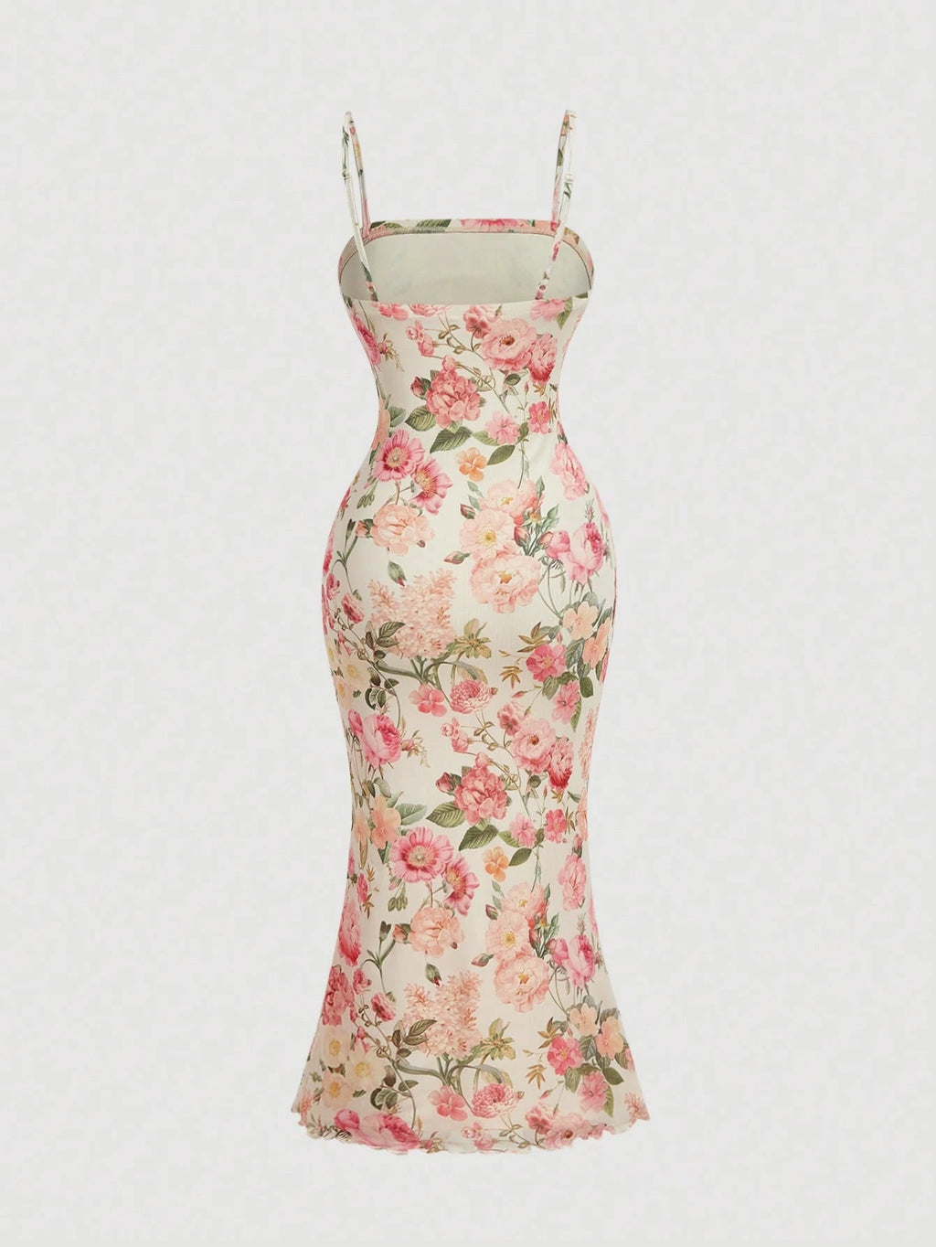 MOD Women's Floral Print Dress With Spaghetti Straps And Mermaid Hem, Elegant Tropical For Vacation Vacation - image 15