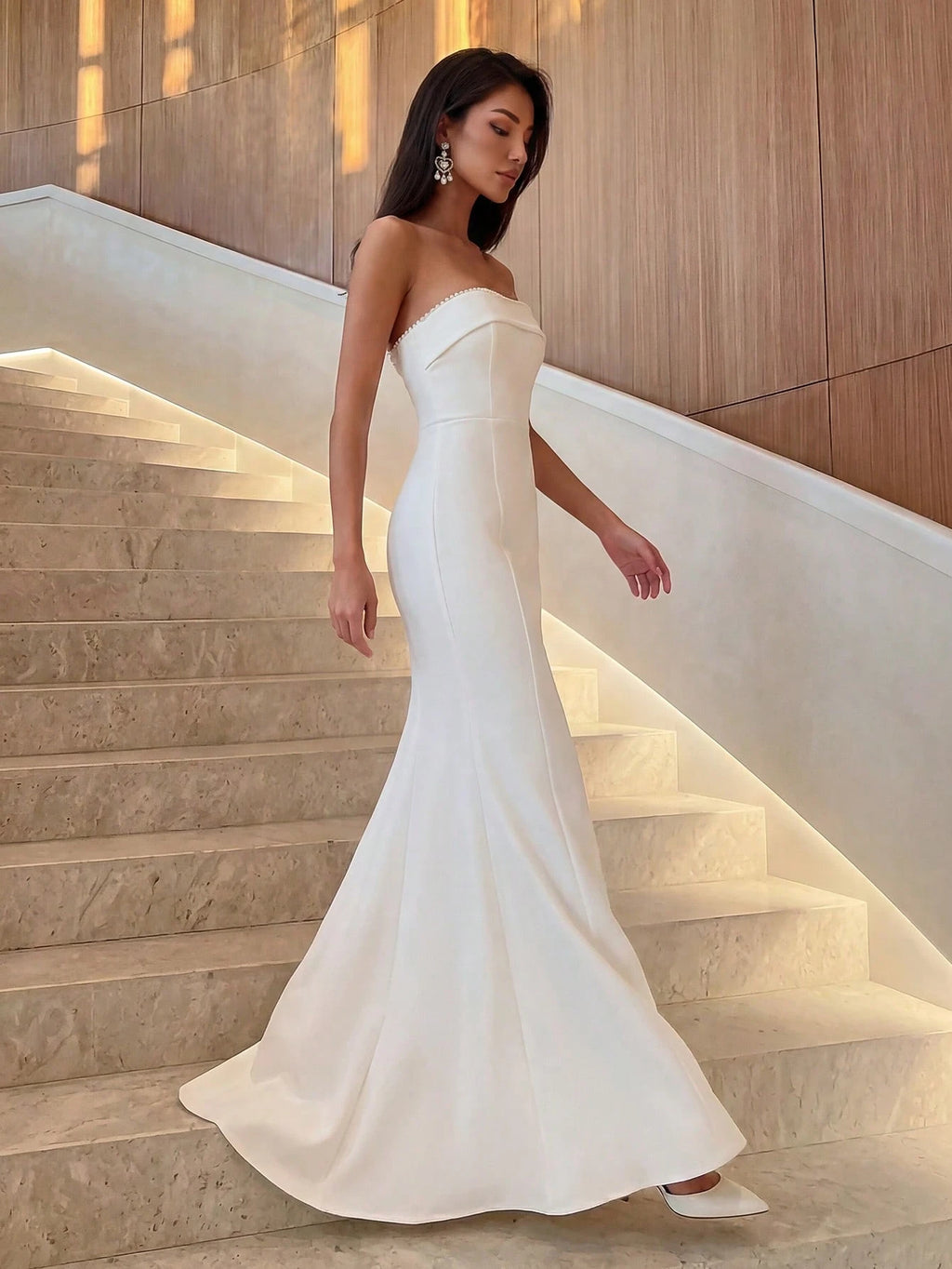 Firerie Summer Style, Elegant Design, Sexy White Plunging And Cinched Top And Body-Hugging Fit, Sequined - image 7