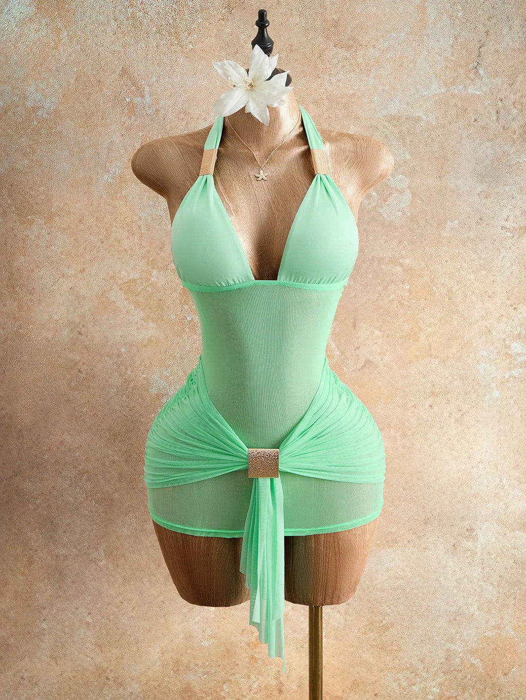 Mistrie Mint Green Summer Casual Beach Holiday Vacation Holiday, Deep