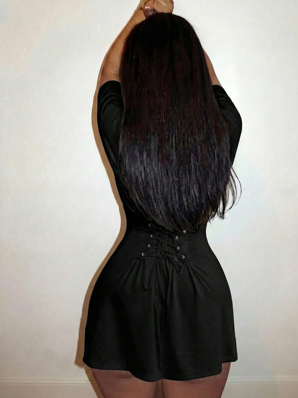 Slaydiva 2026 Spring Summer Women Black Sexy Chic Club Night Mini Dress Casual Street One-Shoulder Slim Waist - image 2